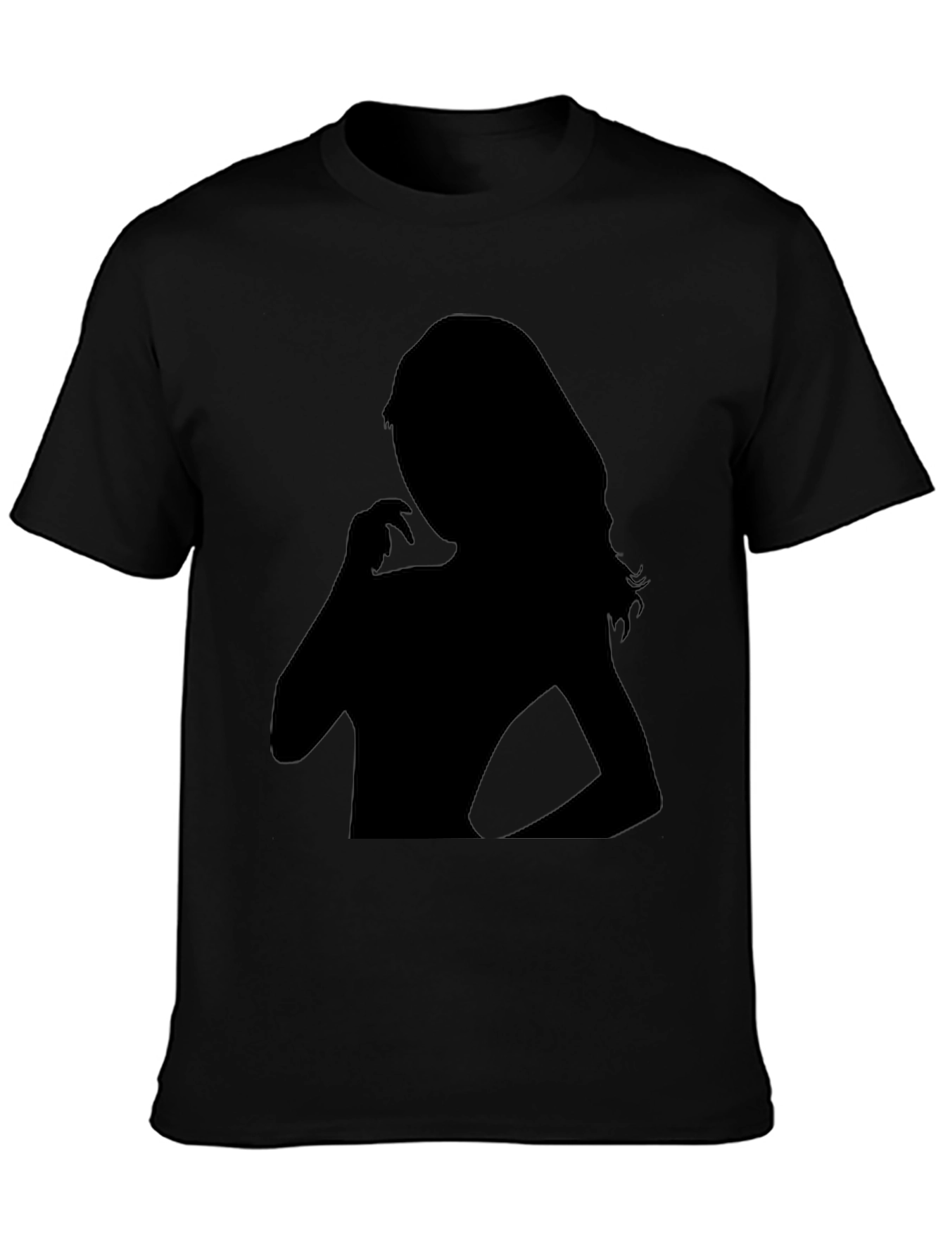 Silhouette Graphic Print Black T-Shirt