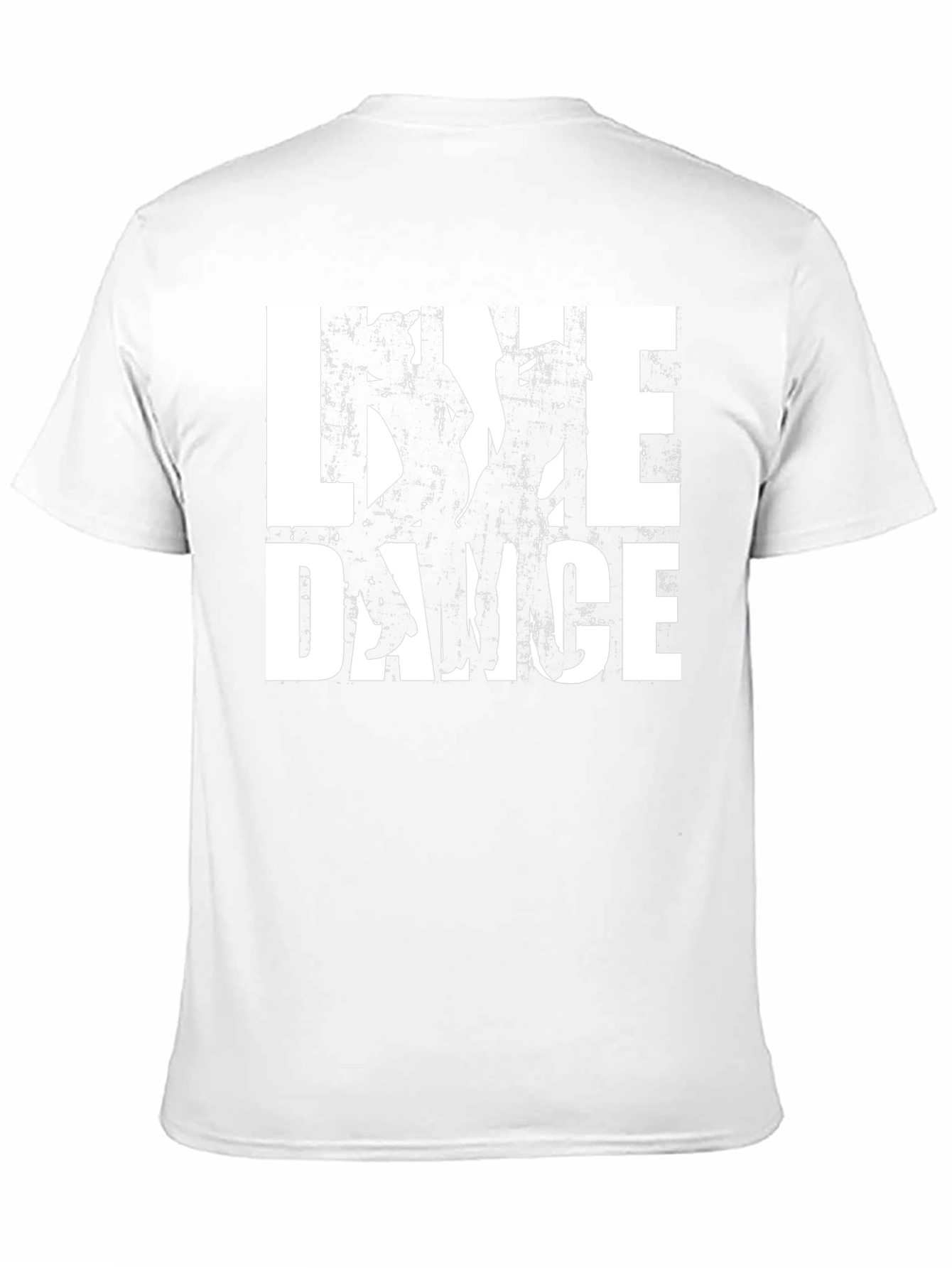 Line Dance Graphic Tee - Black Cotton Casual T-Shirt