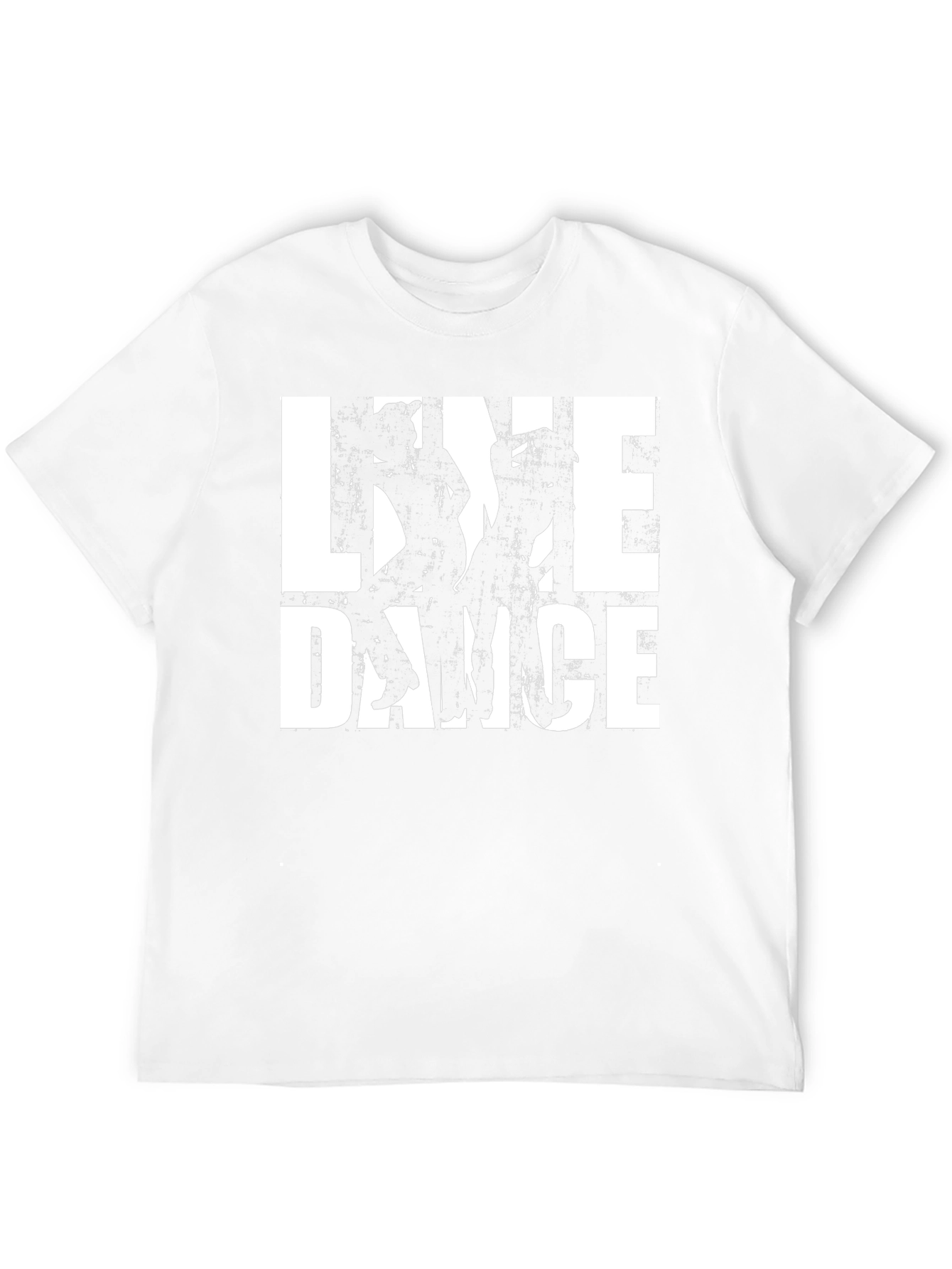 Line Dance Graphic Tee - Black Cotton Casual T-Shirt