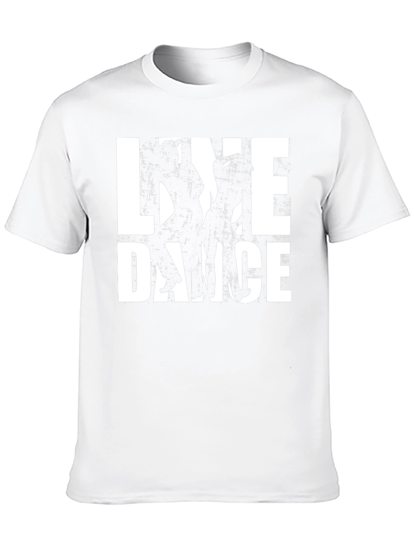 Line Dance Graphic Tee - Black Cotton Casual T-Shirt