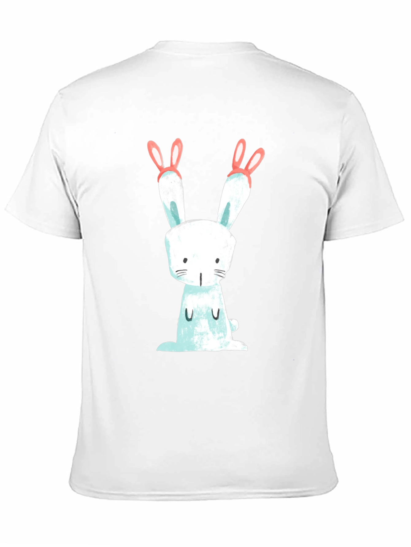 Cute Bunny Graphic Black T-Shirt