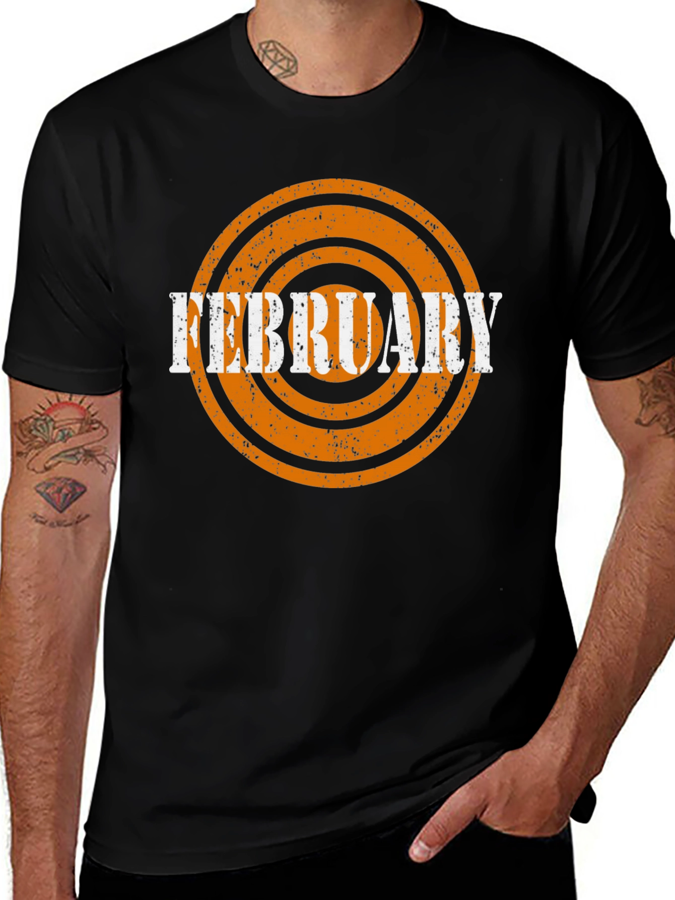 February Target Graphic Black T-Shirt
