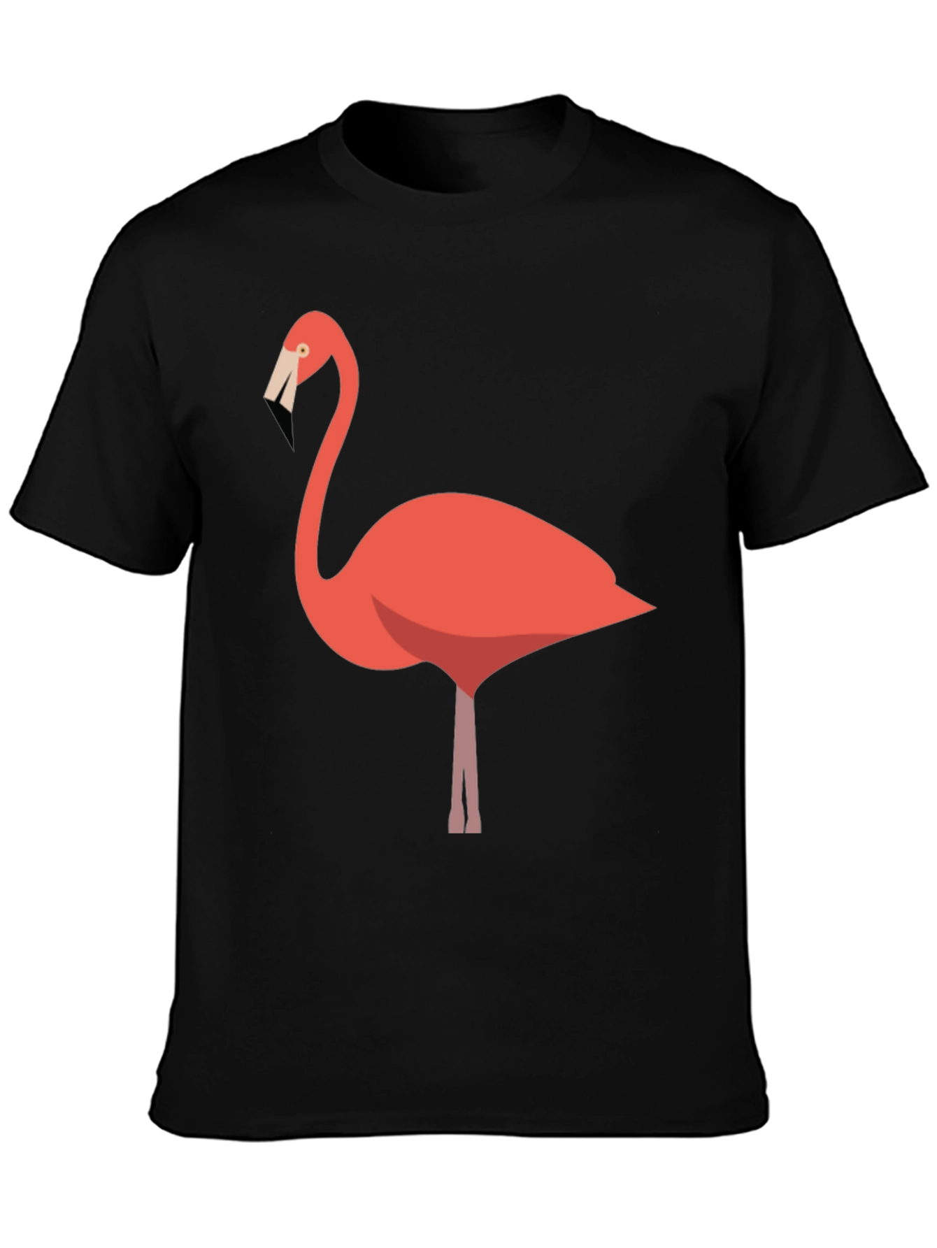 Cool Flamingo Graphic Black T-Shirt