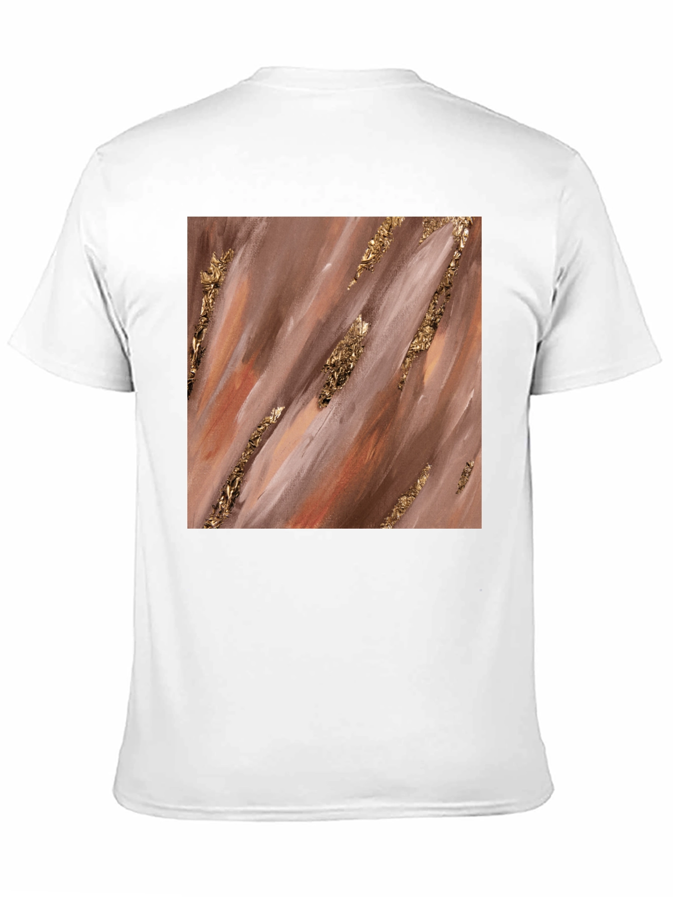 Abstract Gold Foil Accent T-Shirt