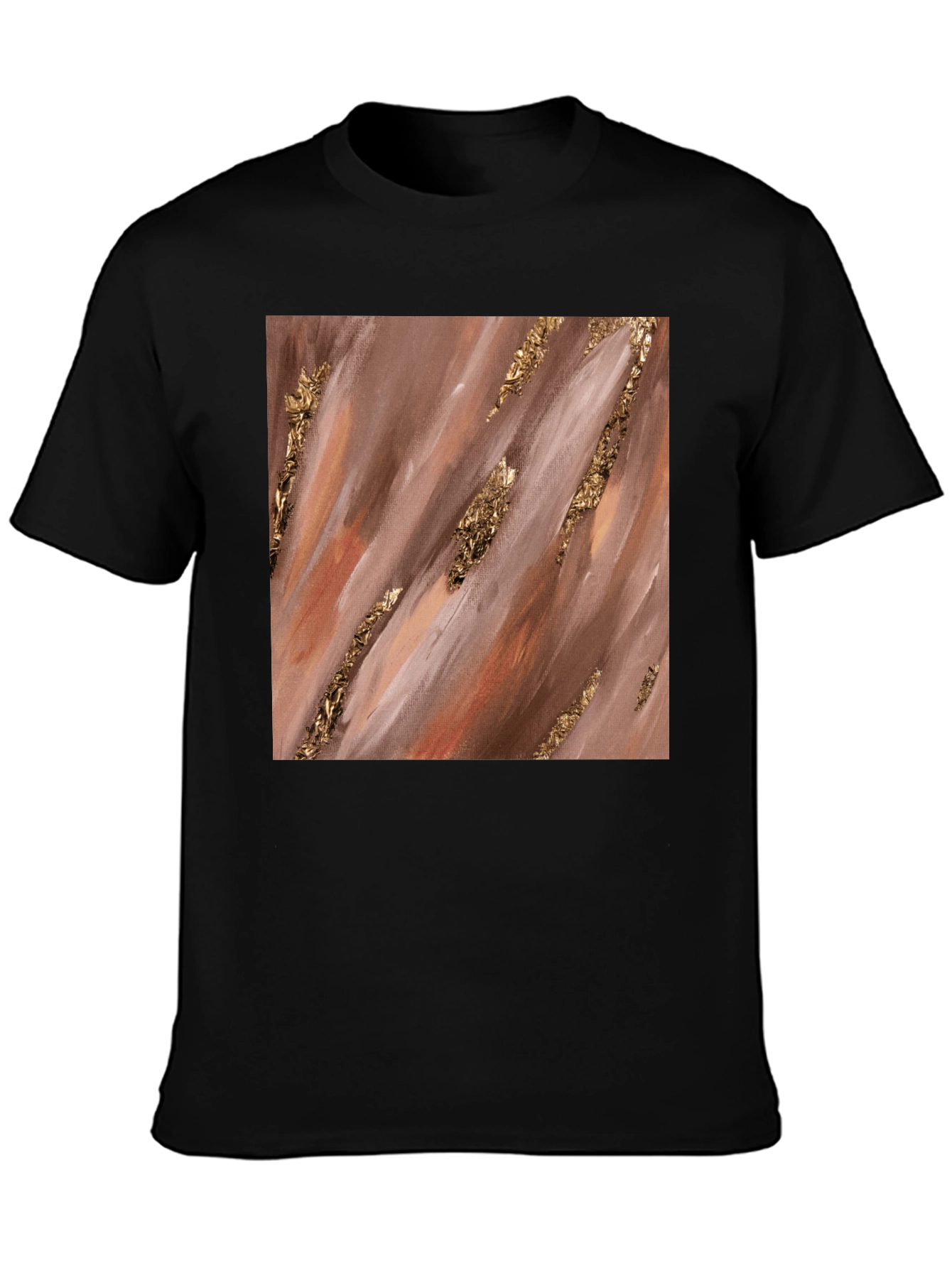 Abstract Gold Foil Accent T-Shirt