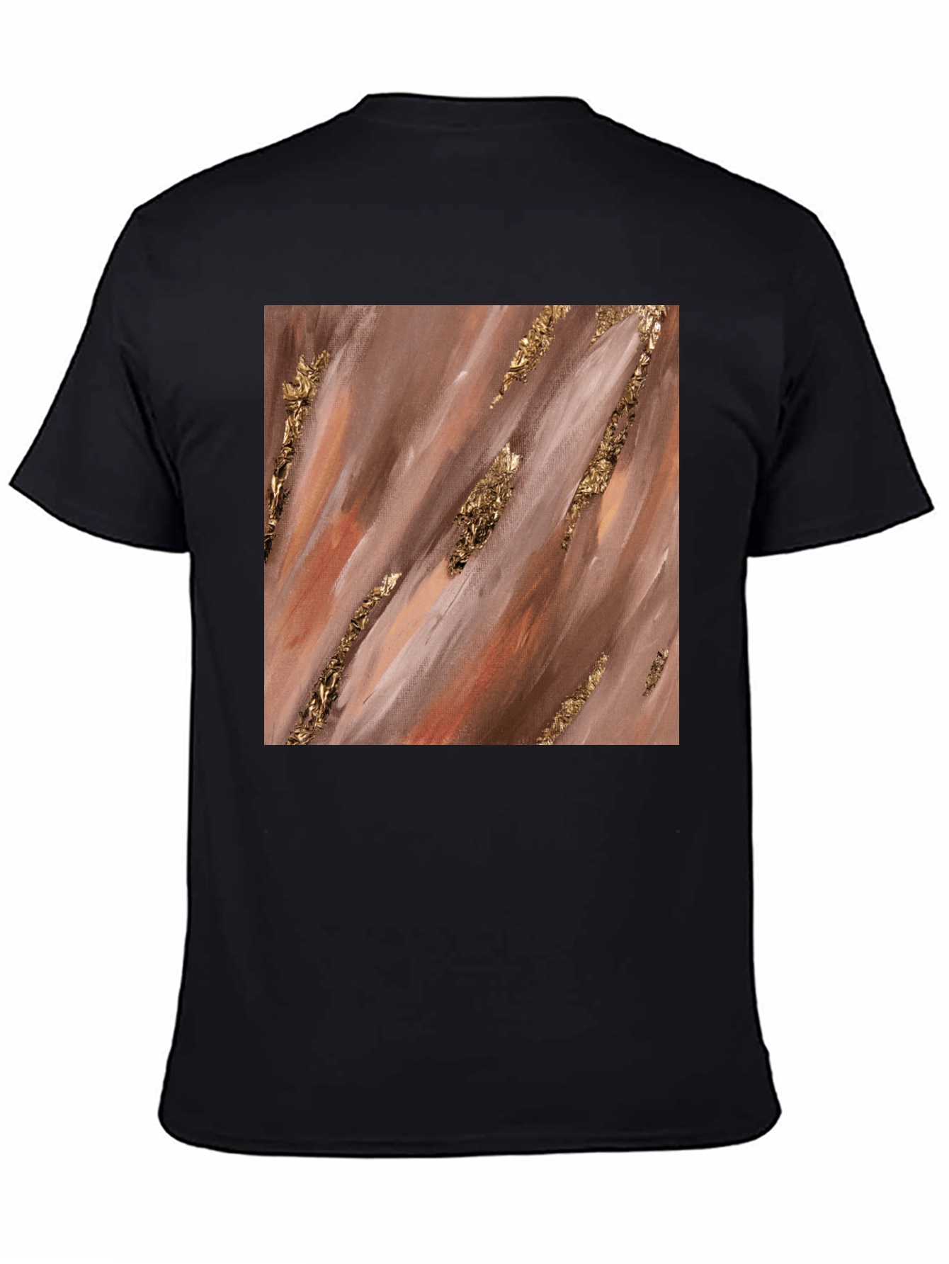 Abstract Gold Foil Accent T-Shirt