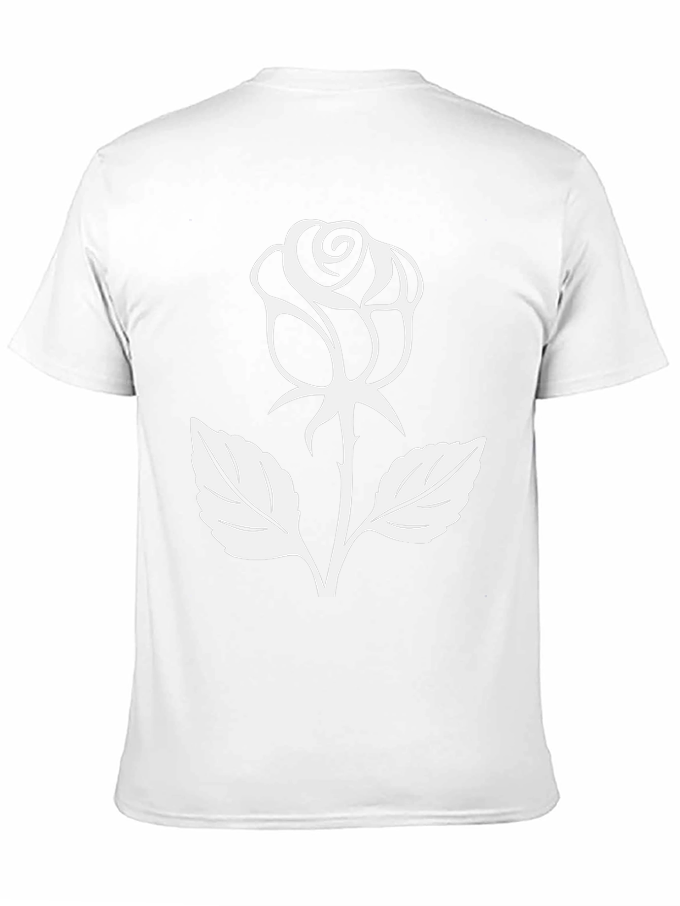 Rose Graphic Tee - Black Cotton Casual Wear