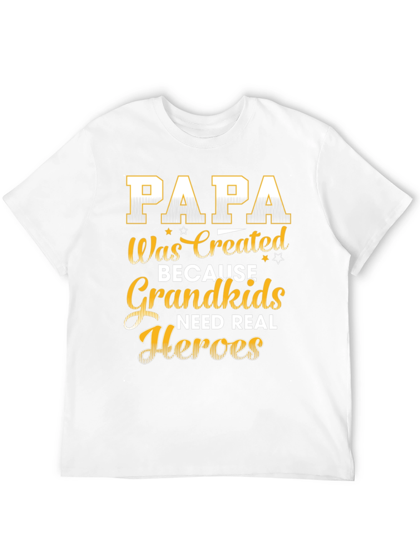 Papa Grandkids Real Heroes Graphic T-Shirt