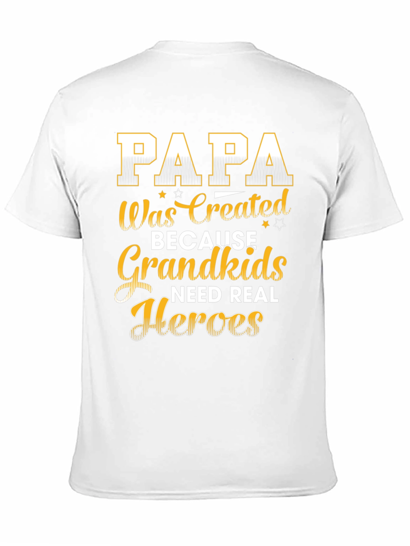 Papa Grandkids Real Heroes Graphic T-Shirt