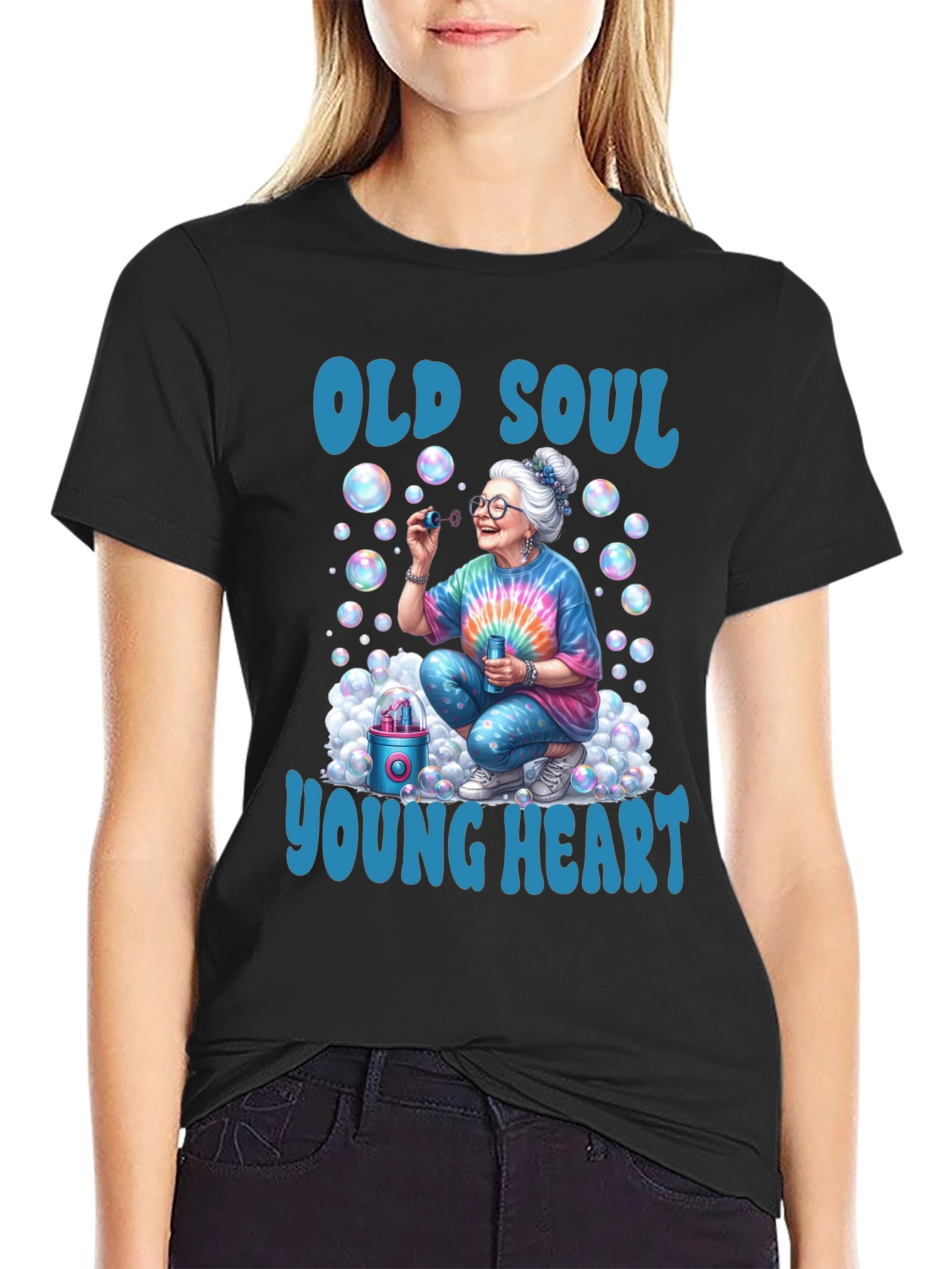 Old Soul Young Heart Bubble T-Shirt