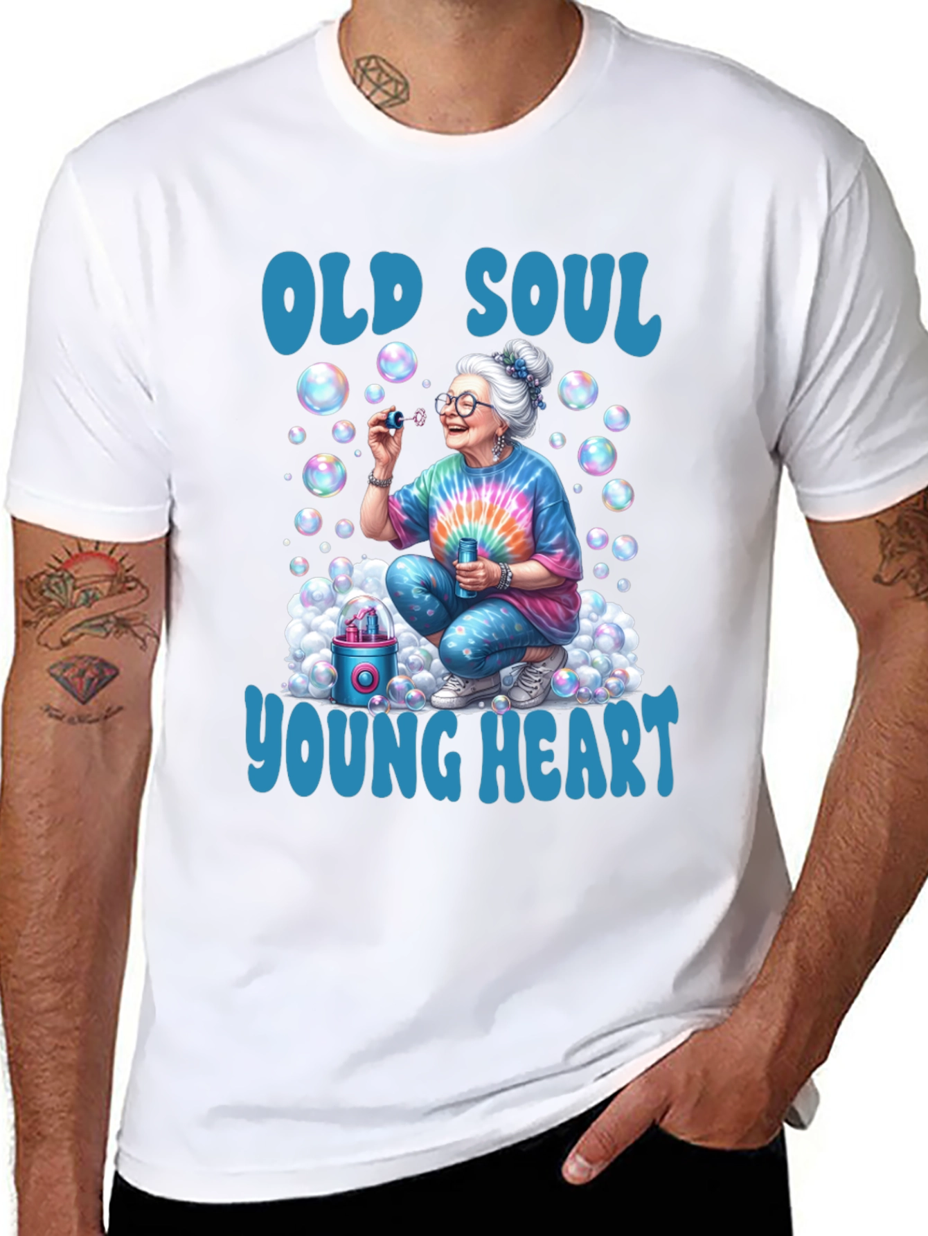 Old Soul Young Heart Bubble T-Shirt