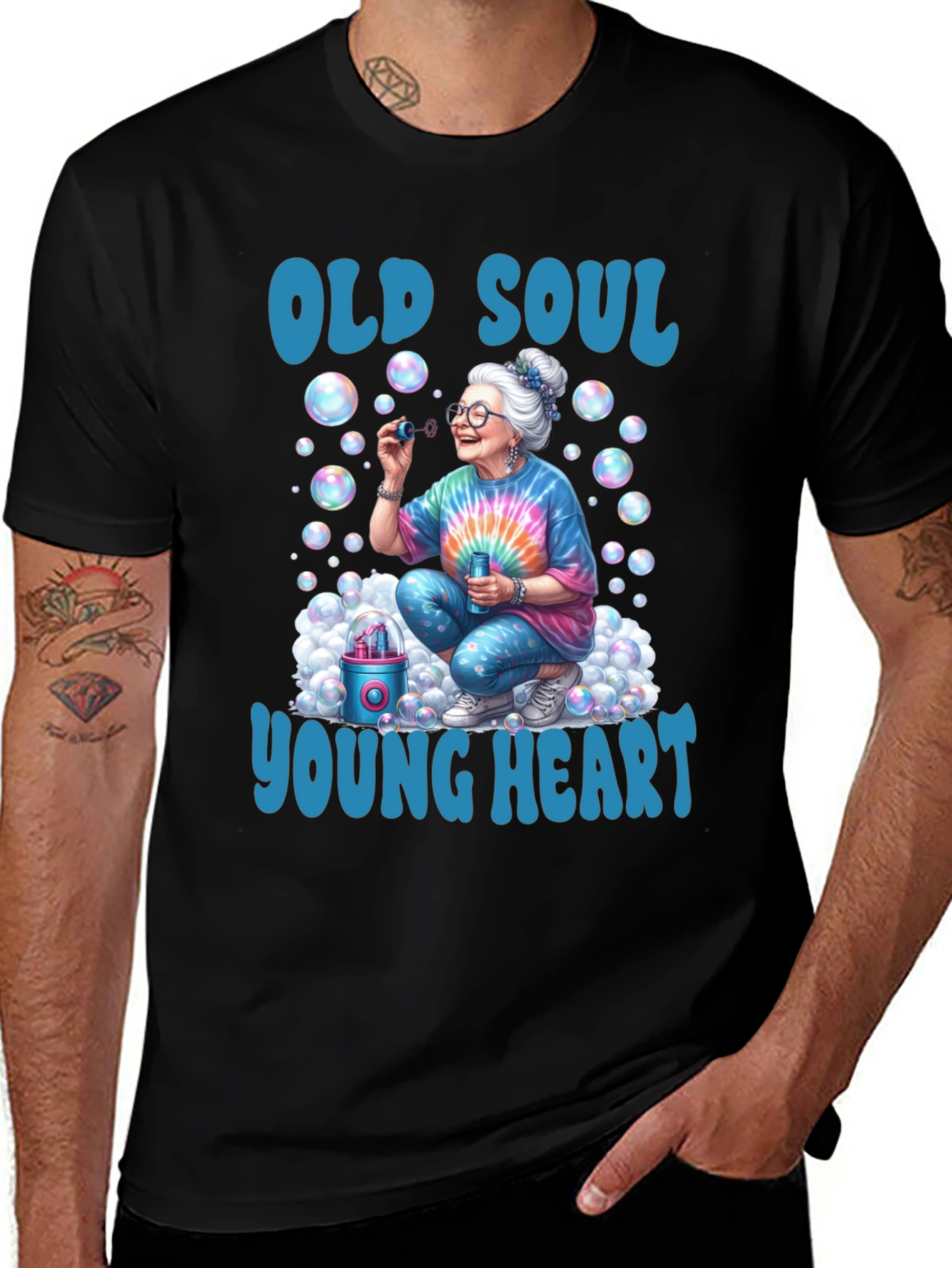 Old Soul Young Heart Bubble T-Shirt