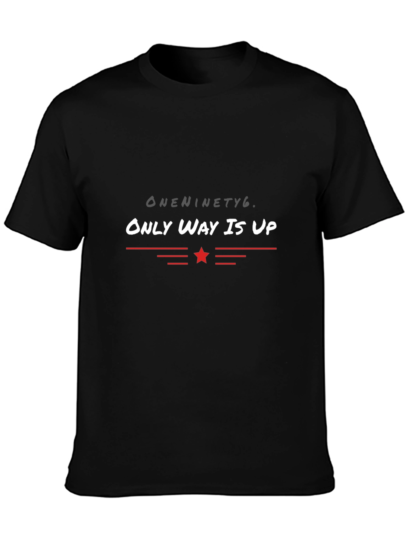 Only Way Is Up Black Tee