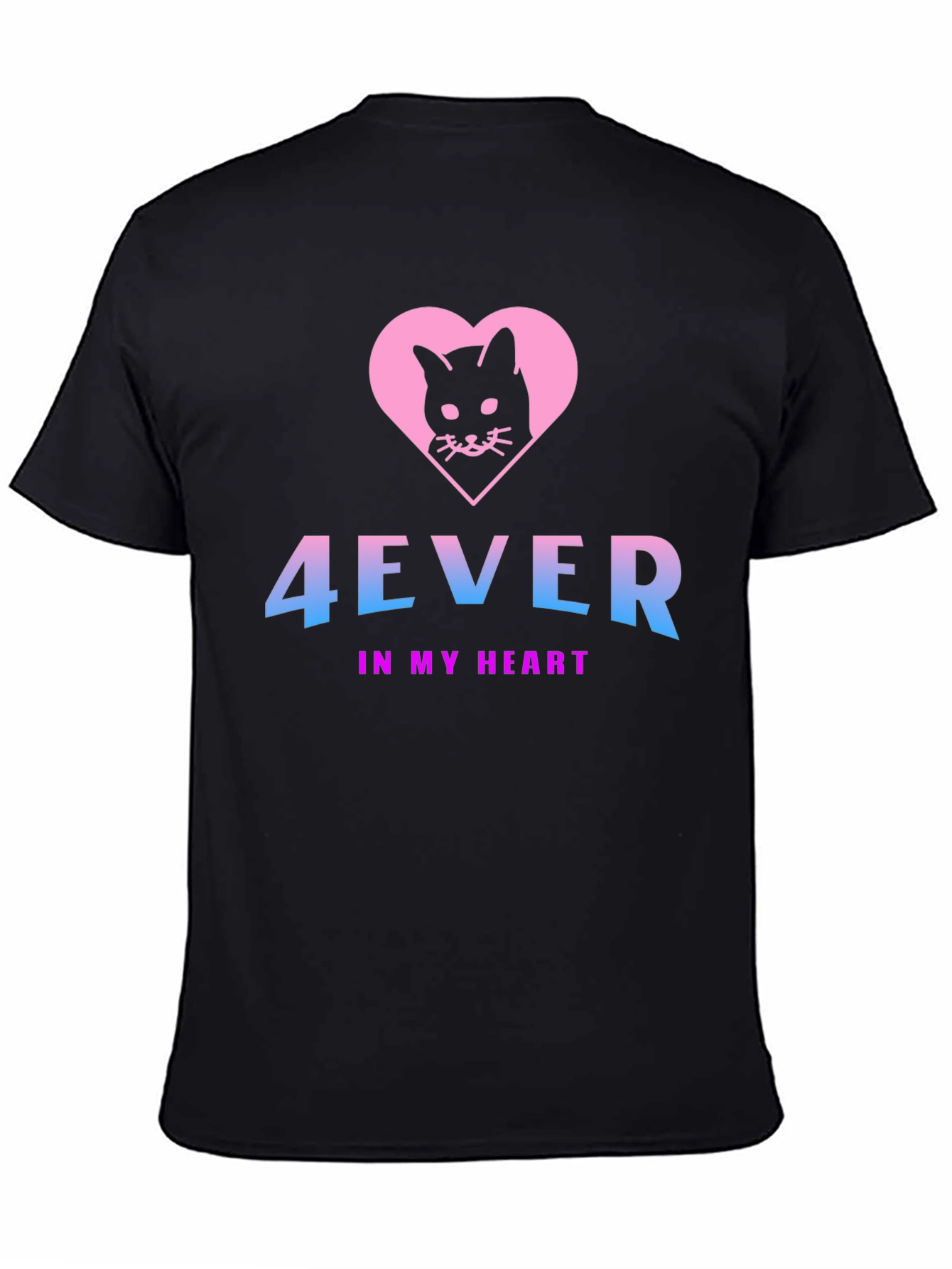 4Ever In My Heart Black Cat T-Shirt