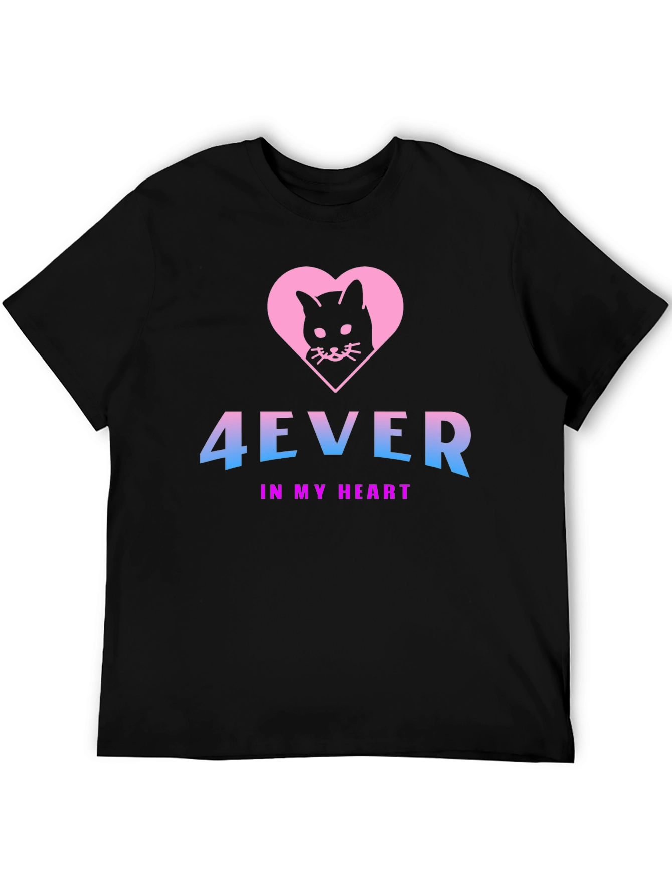 4Ever In My Heart Black Cat T-Shirt