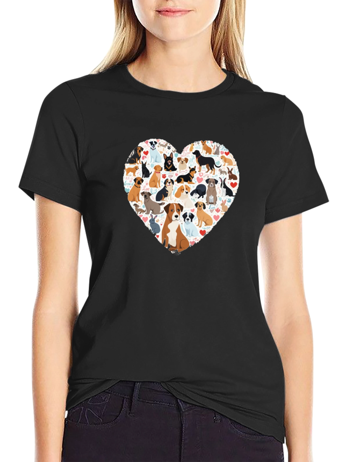 Dog Lover Heart T-Shirt - Unisex Graphic Tee