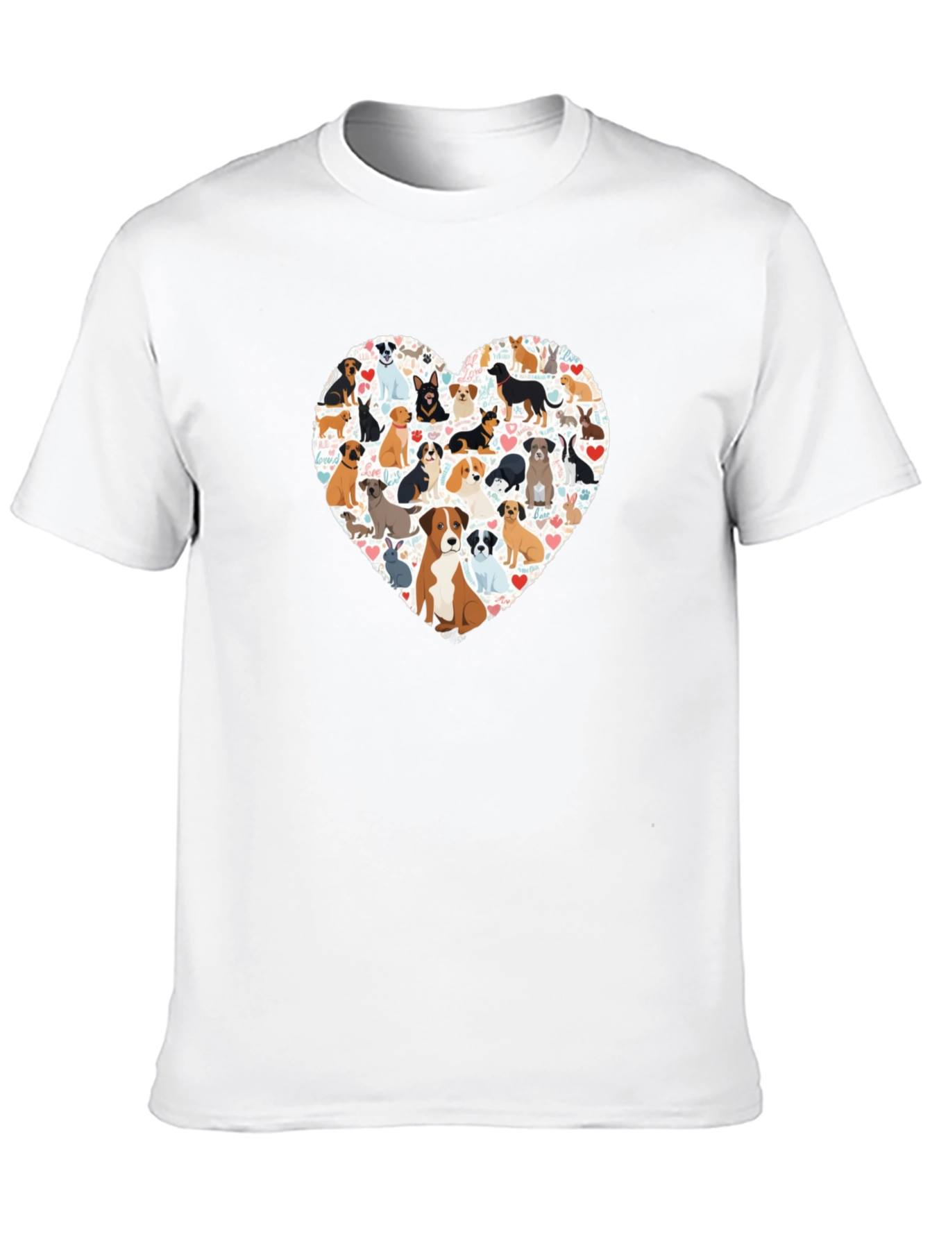 Dog Lover Heart T-Shirt - Unisex Graphic Tee