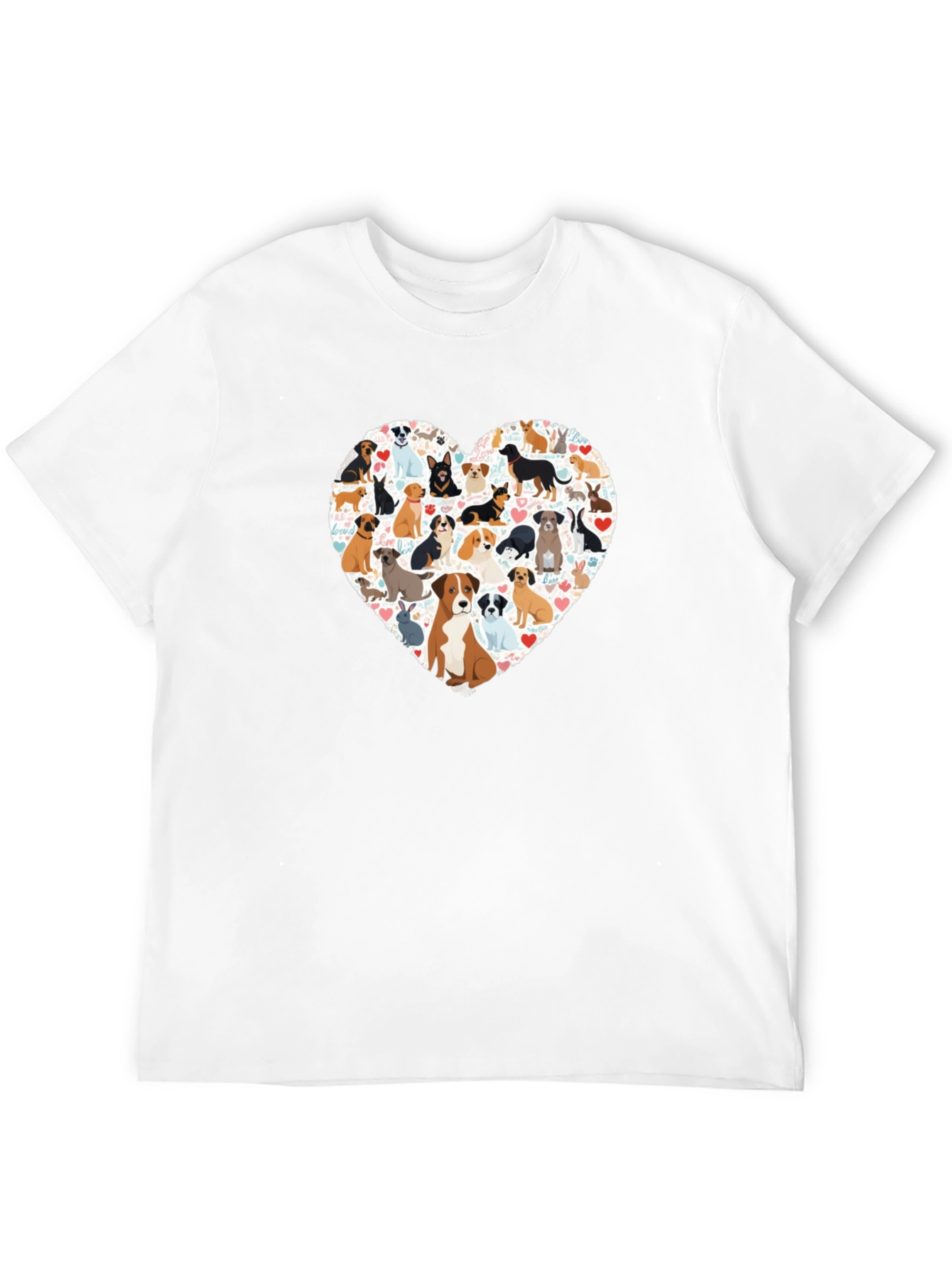 Dog Lover Heart T-Shirt - Unisex Graphic Tee