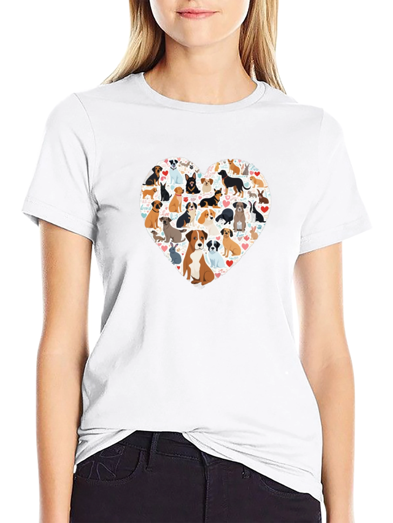 Dog Lover Heart T-Shirt - Unisex Graphic Tee