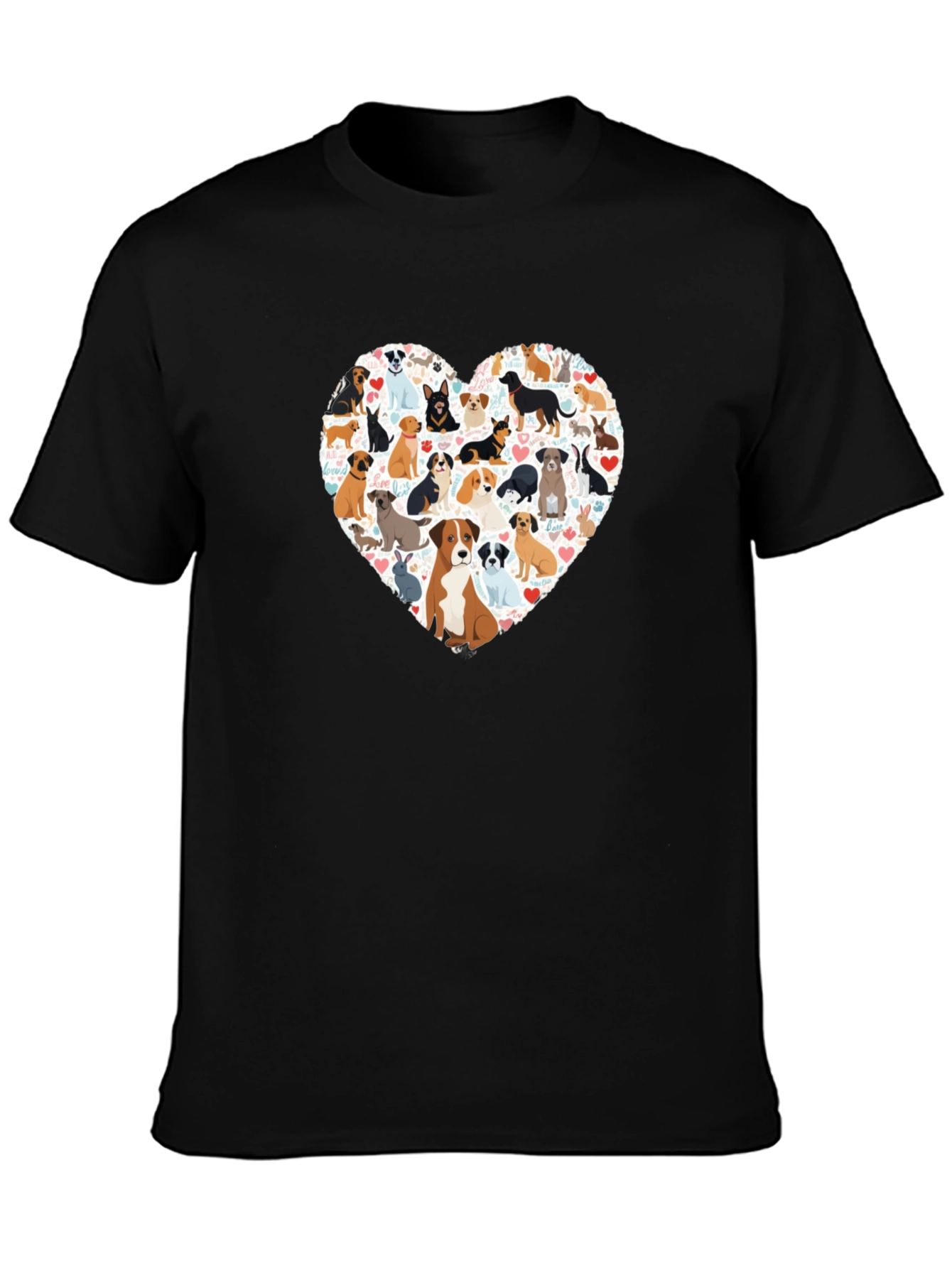 Dog Lover Heart T-Shirt - Unisex Graphic Tee