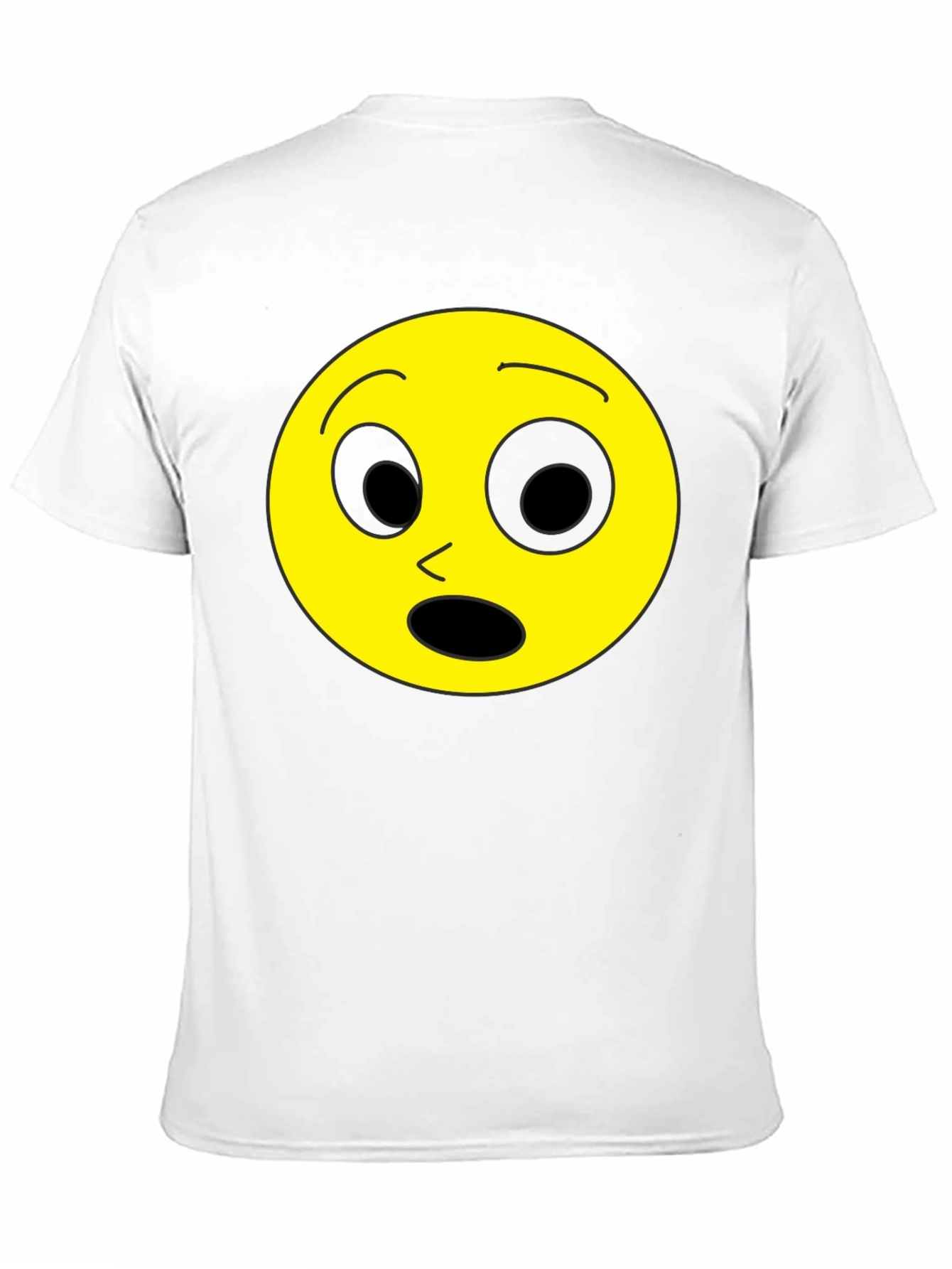 Shocked Emoji Black T-Shirt - Express Yourself!