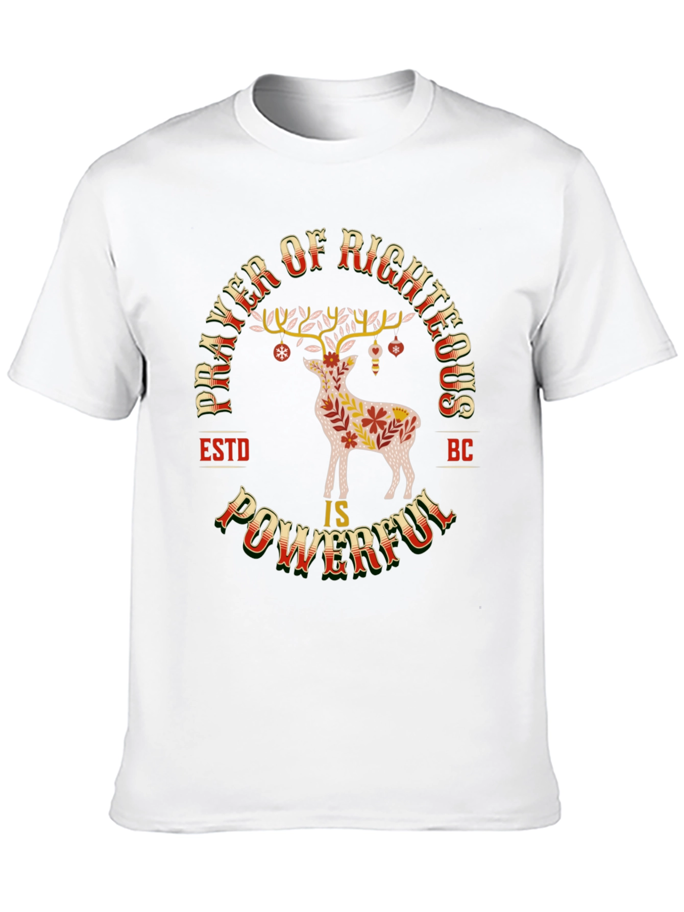 Prayer of Righteous Powerful Black T-Shirt