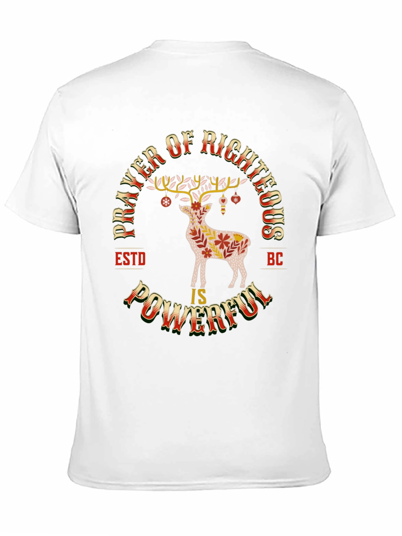 Prayer of Righteous Powerful Black T-Shirt