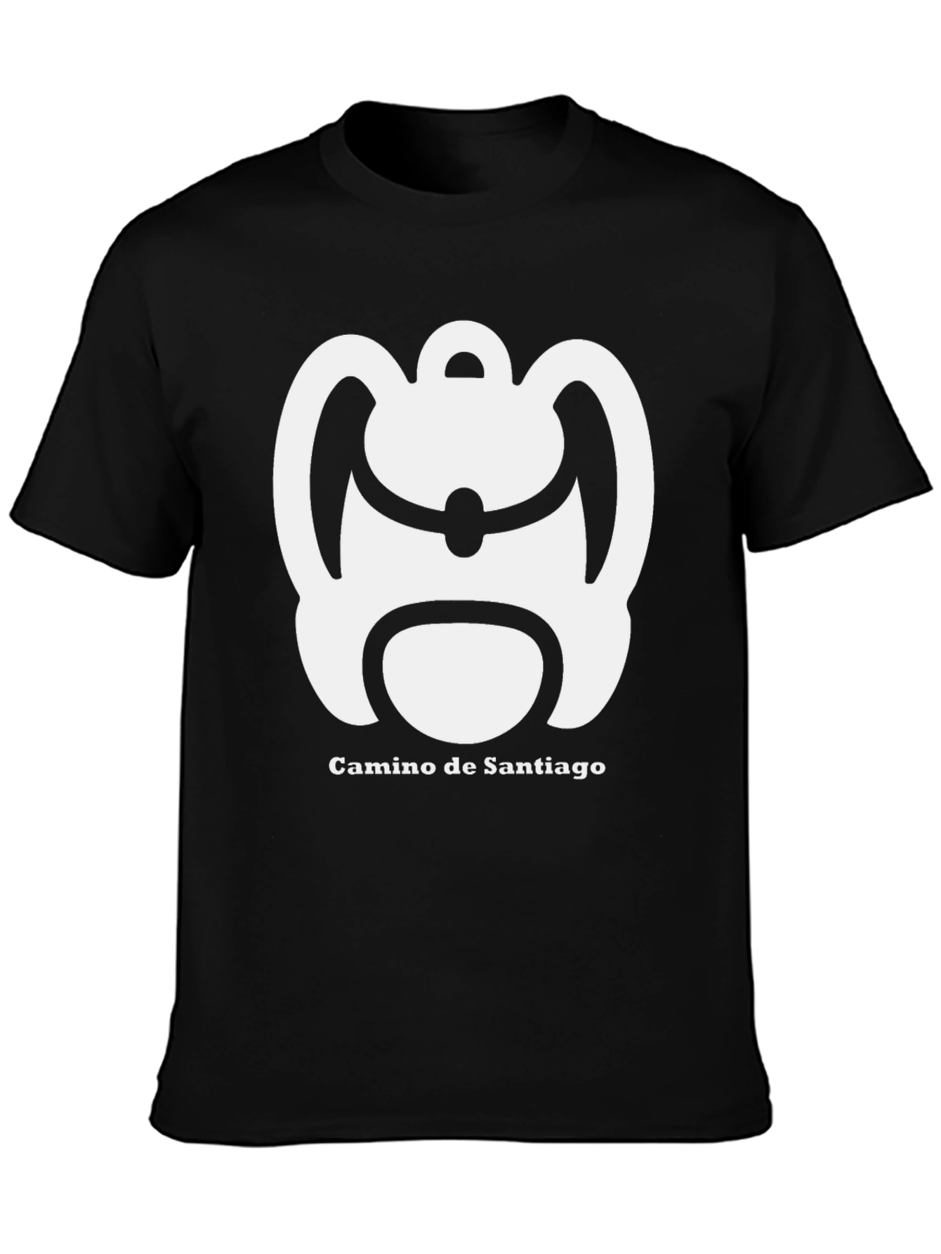 Camino de Santiago Backpack T-Shirt - Black