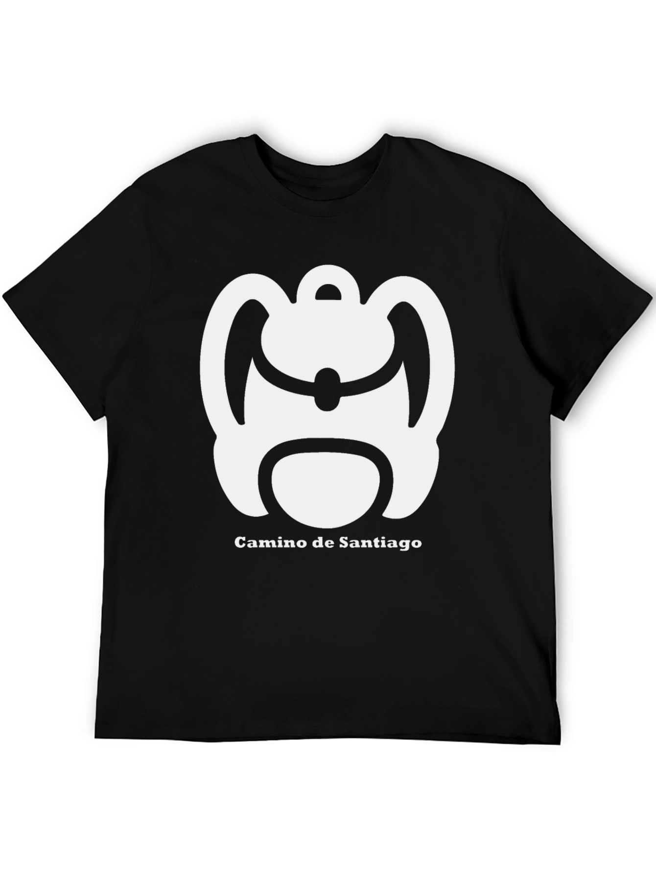 Camino de Santiago Backpack T-Shirt - Black