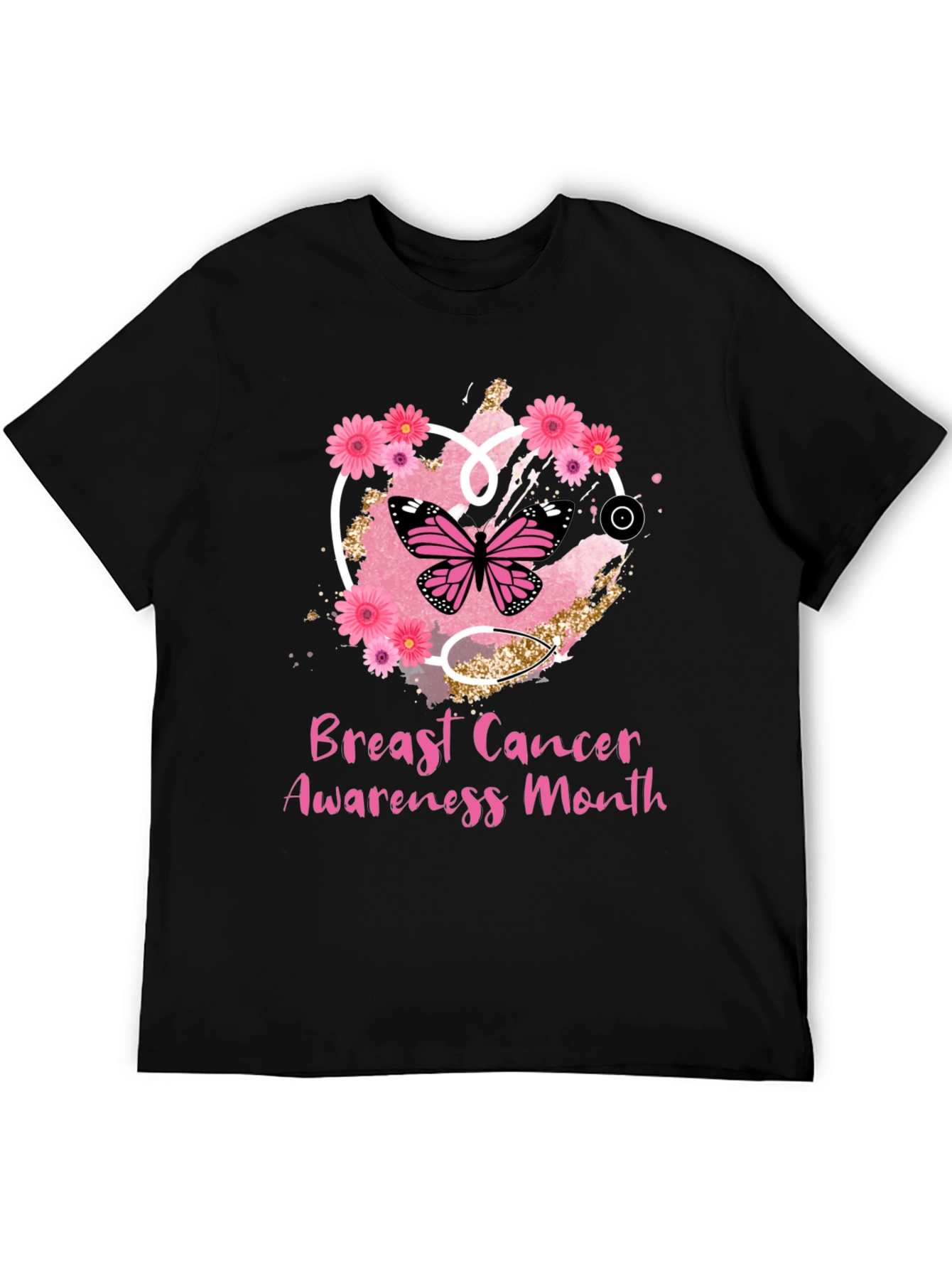Breast Cancer Awareness Butterfly T-Shirt