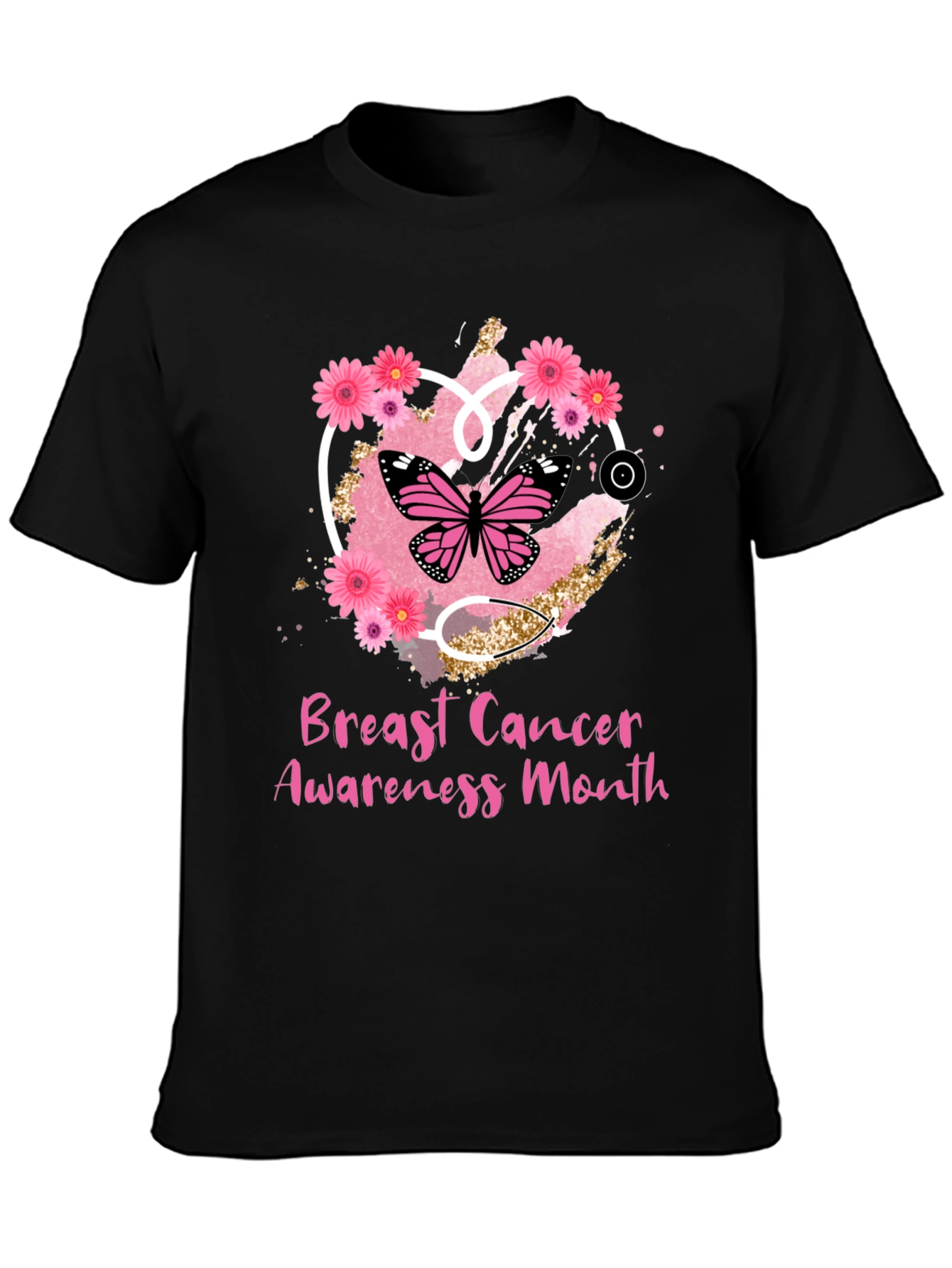 Breast Cancer Awareness Butterfly T-Shirt