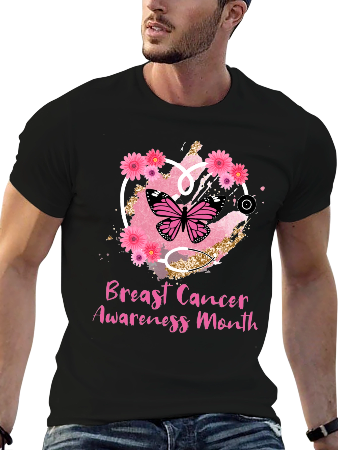 Breast Cancer Awareness Butterfly T-Shirt