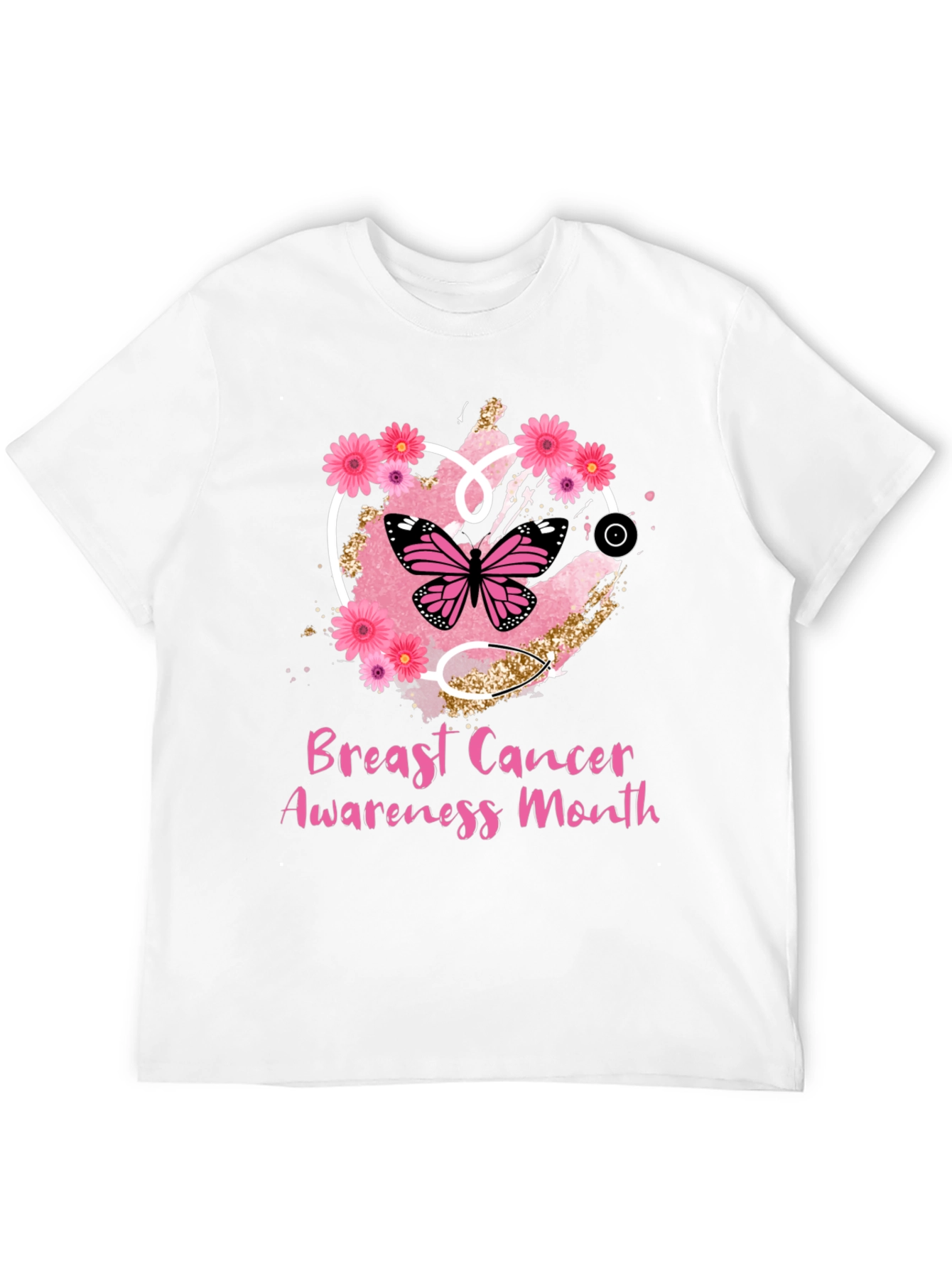 Breast Cancer Awareness Butterfly T-Shirt