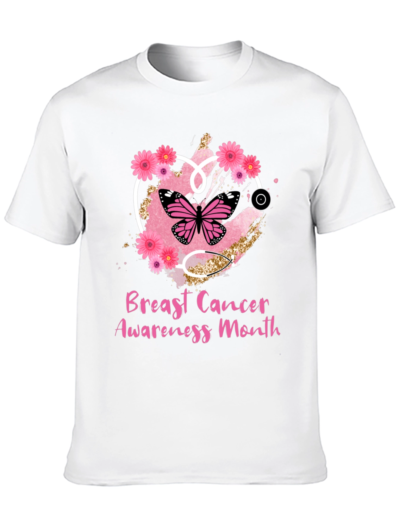 Breast Cancer Awareness Butterfly T-Shirt