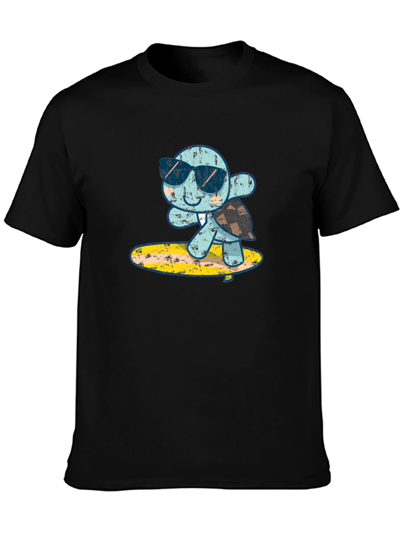 Turtle Surfer Graphic T-Shirt - Black