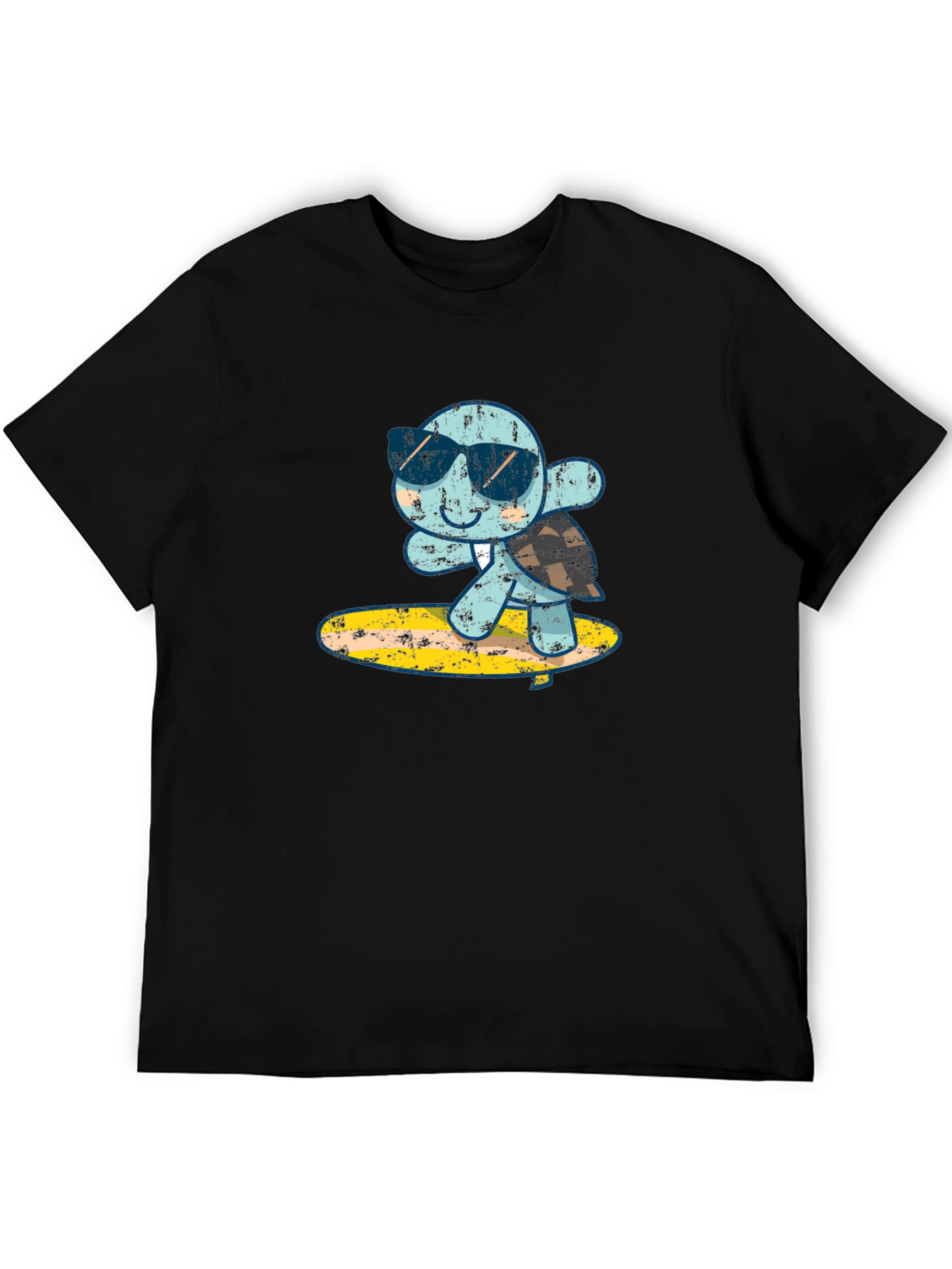 Turtle Surfer Graphic T-Shirt - Black