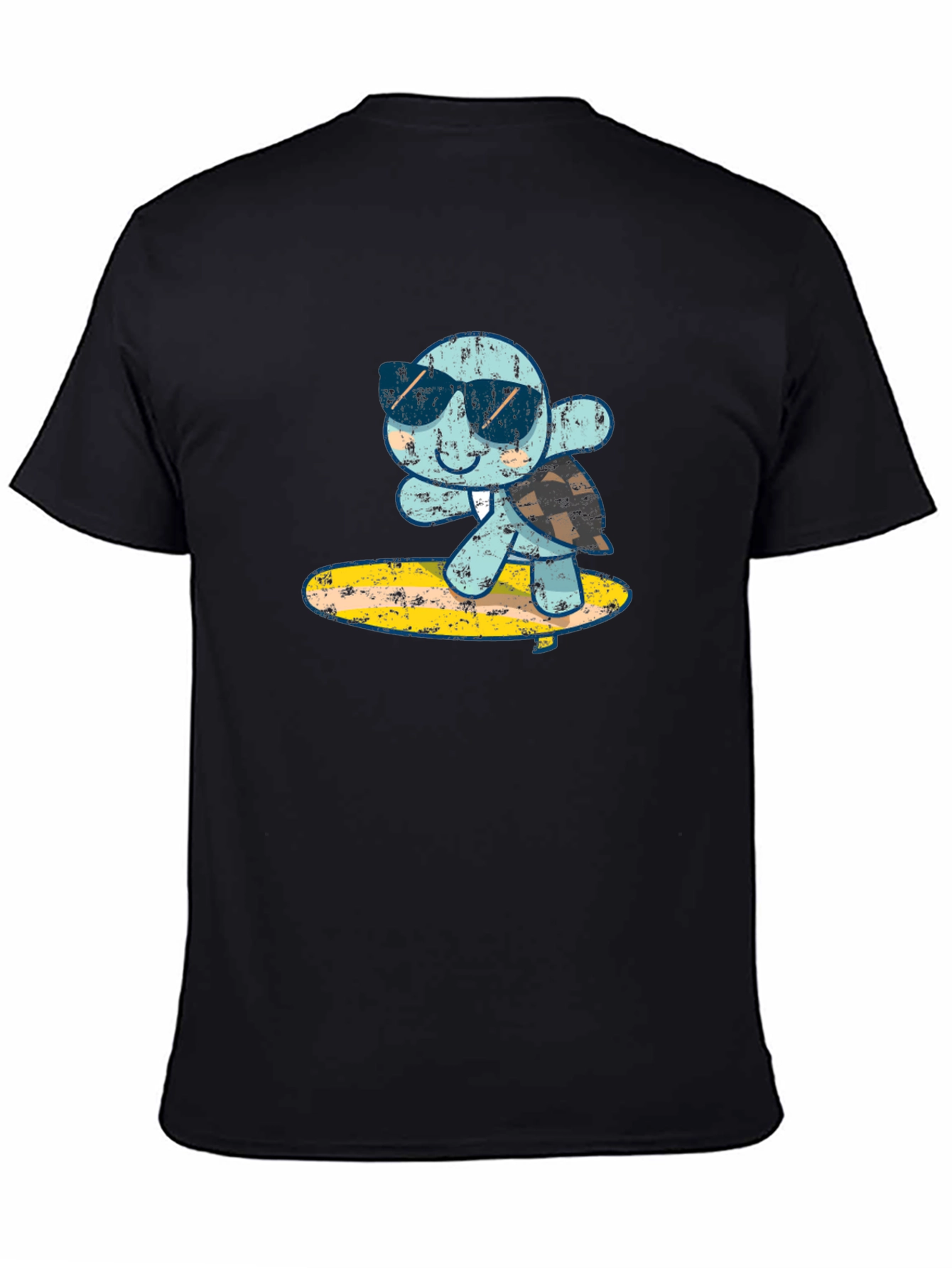 Turtle Surfer Graphic T-Shirt - Black