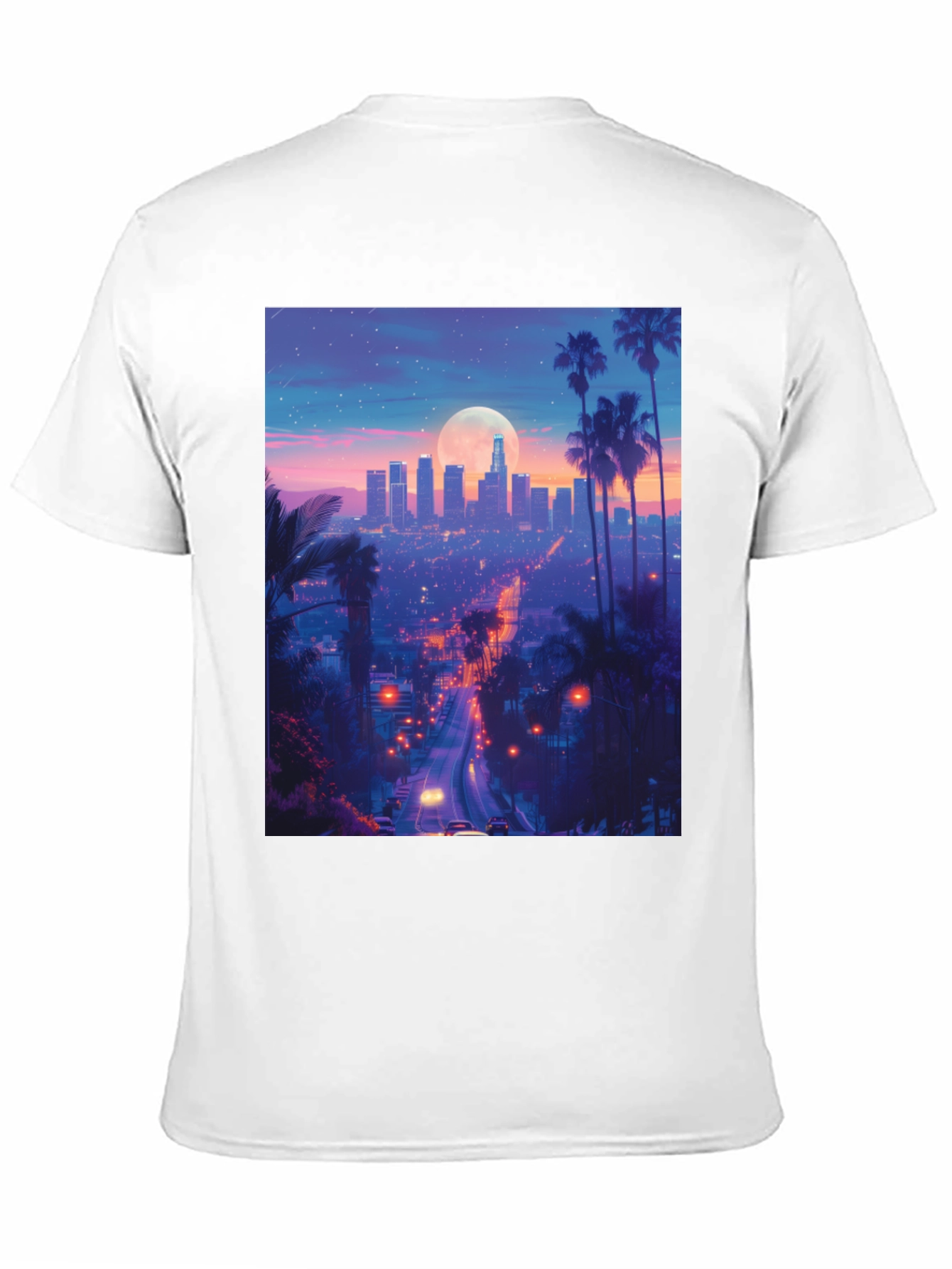 Los Angeles Cityscape Graphic Tee - Black
