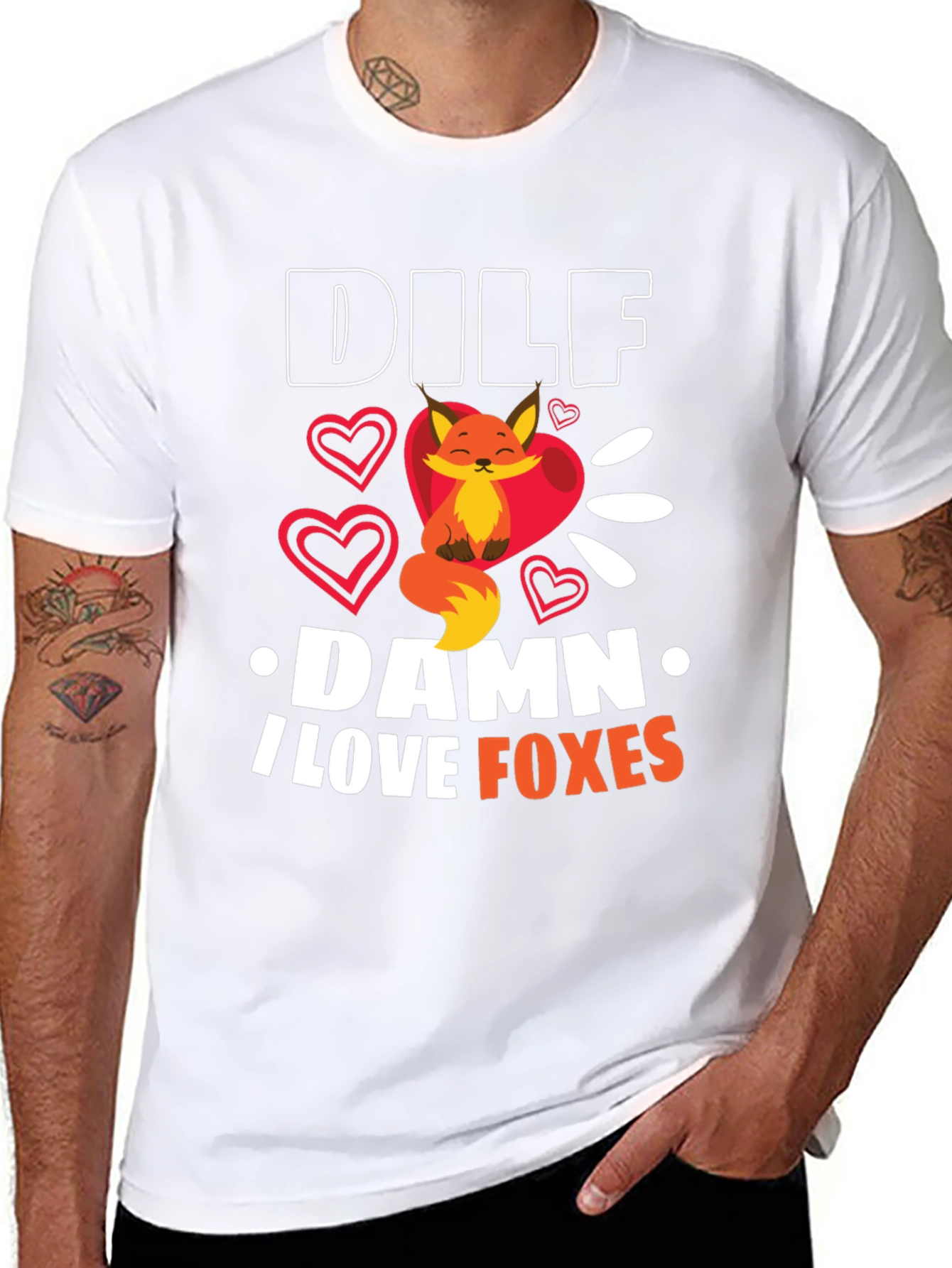 DILF Damn I Love Foxes Graphic T-Shirt