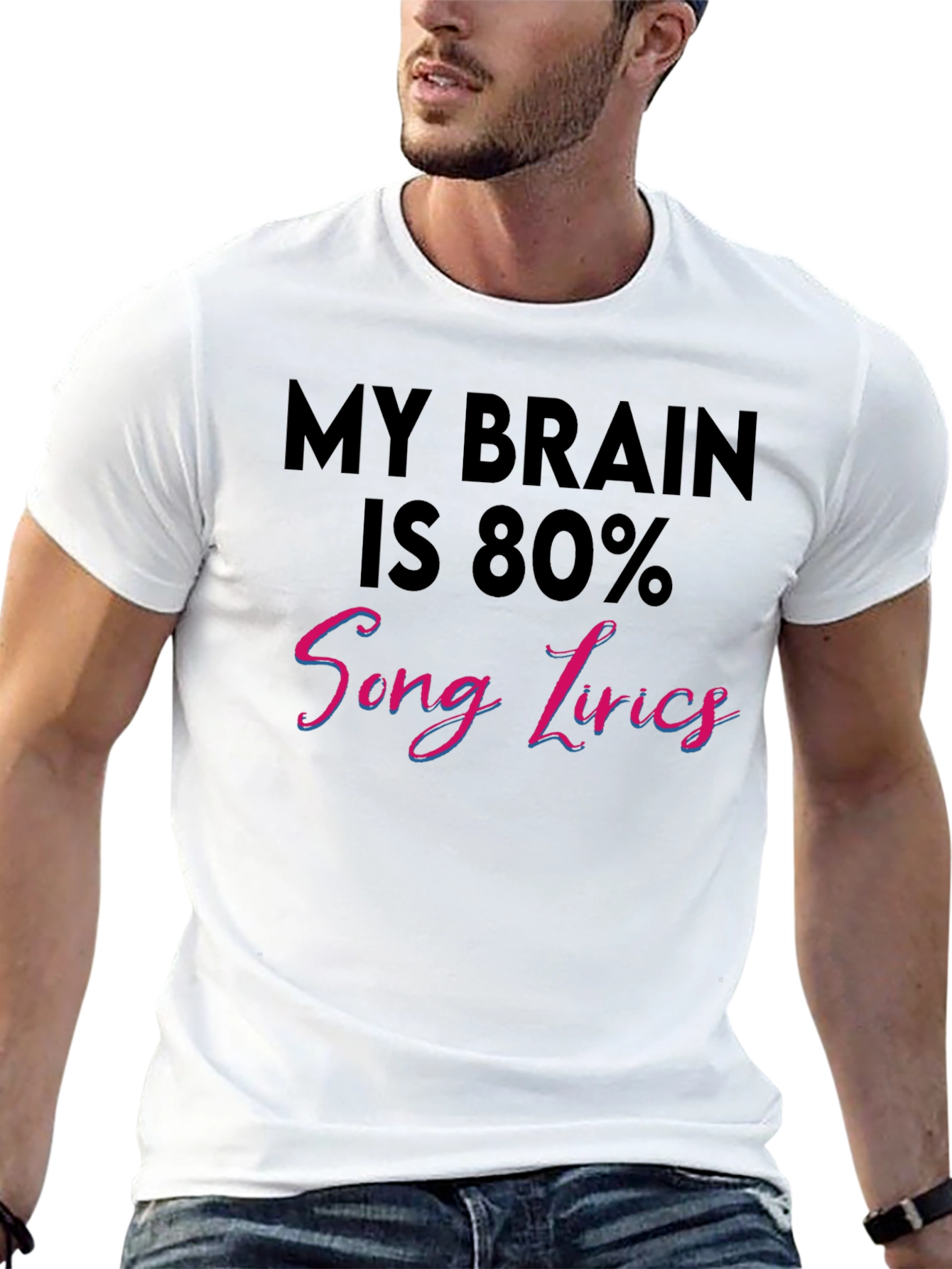 My Brain is 80% Song Lyrics Graphic Tee