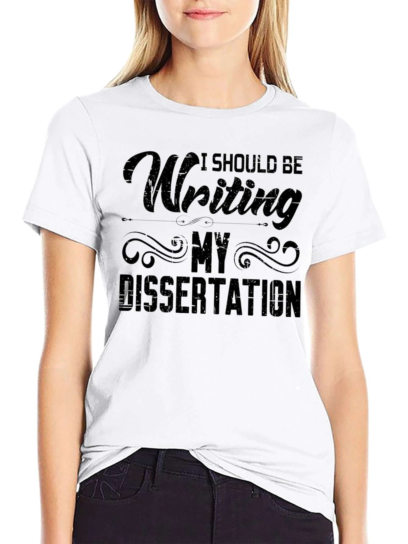 Writing My Dissertation T-Shirt Funny Student Tee