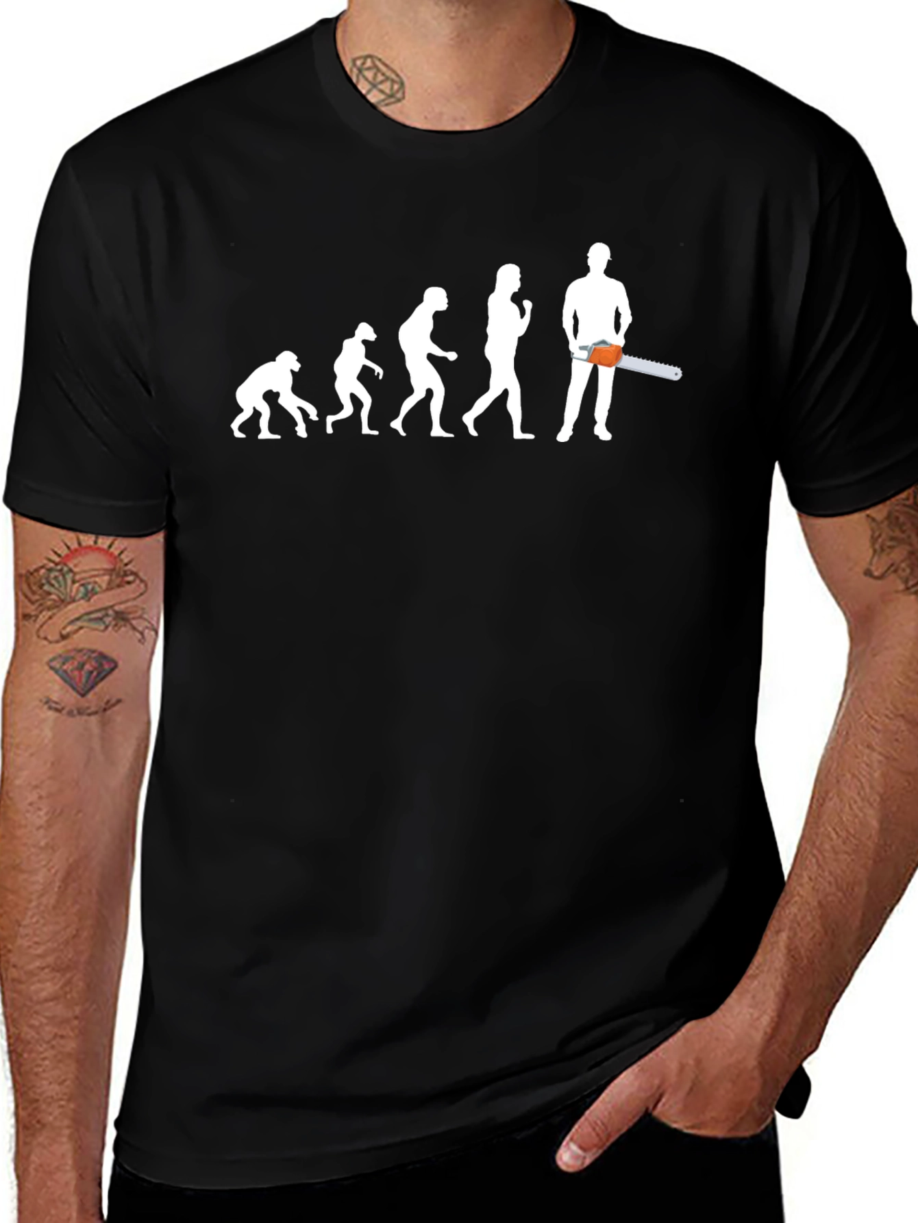 Evolution Chainsaw T-Shirt - Black