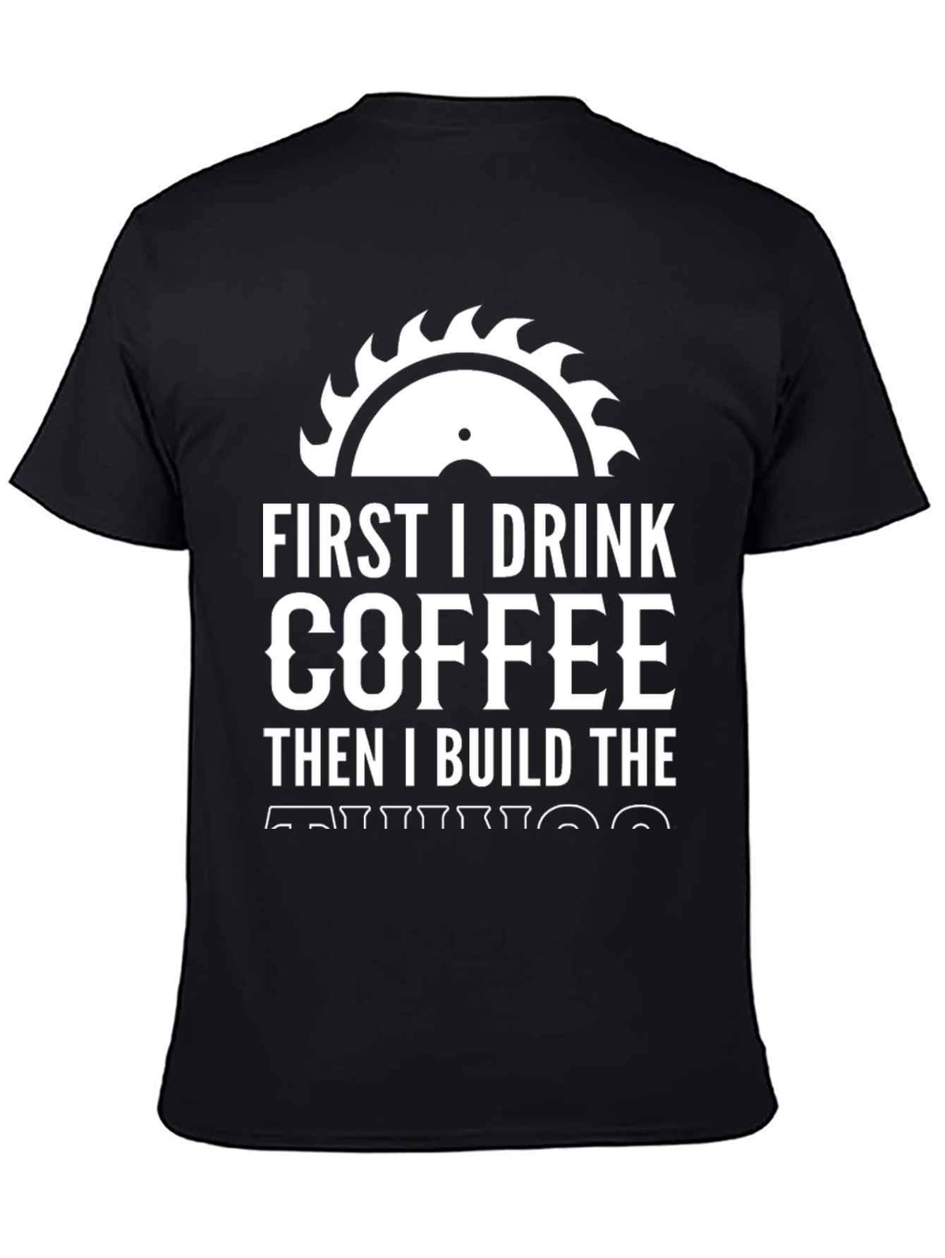 Coffee and Building T-Shirt - Black Graphic Tee
