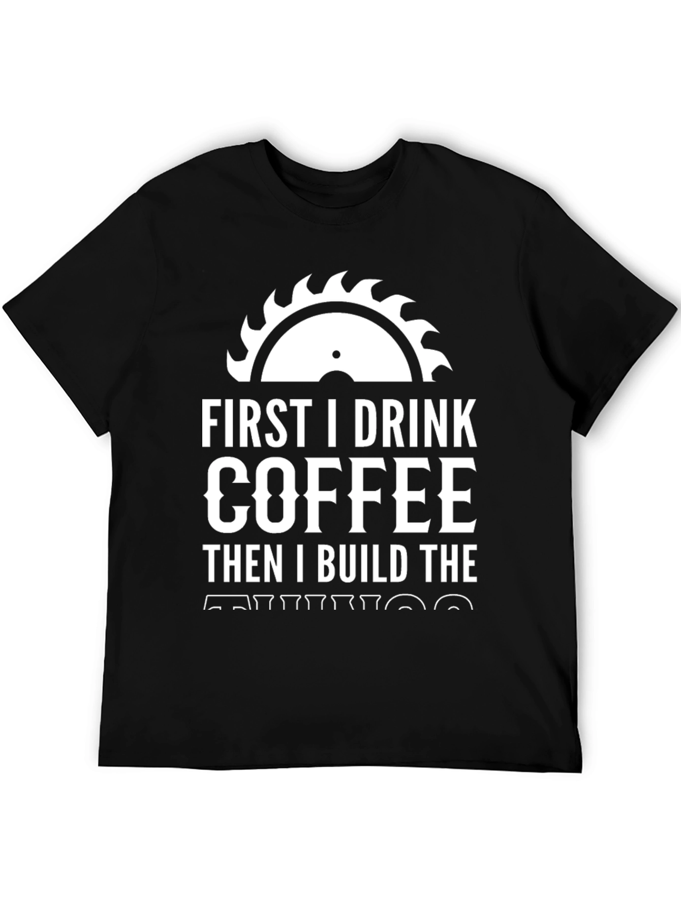 Coffee and Building T-Shirt - Black Graphic Tee