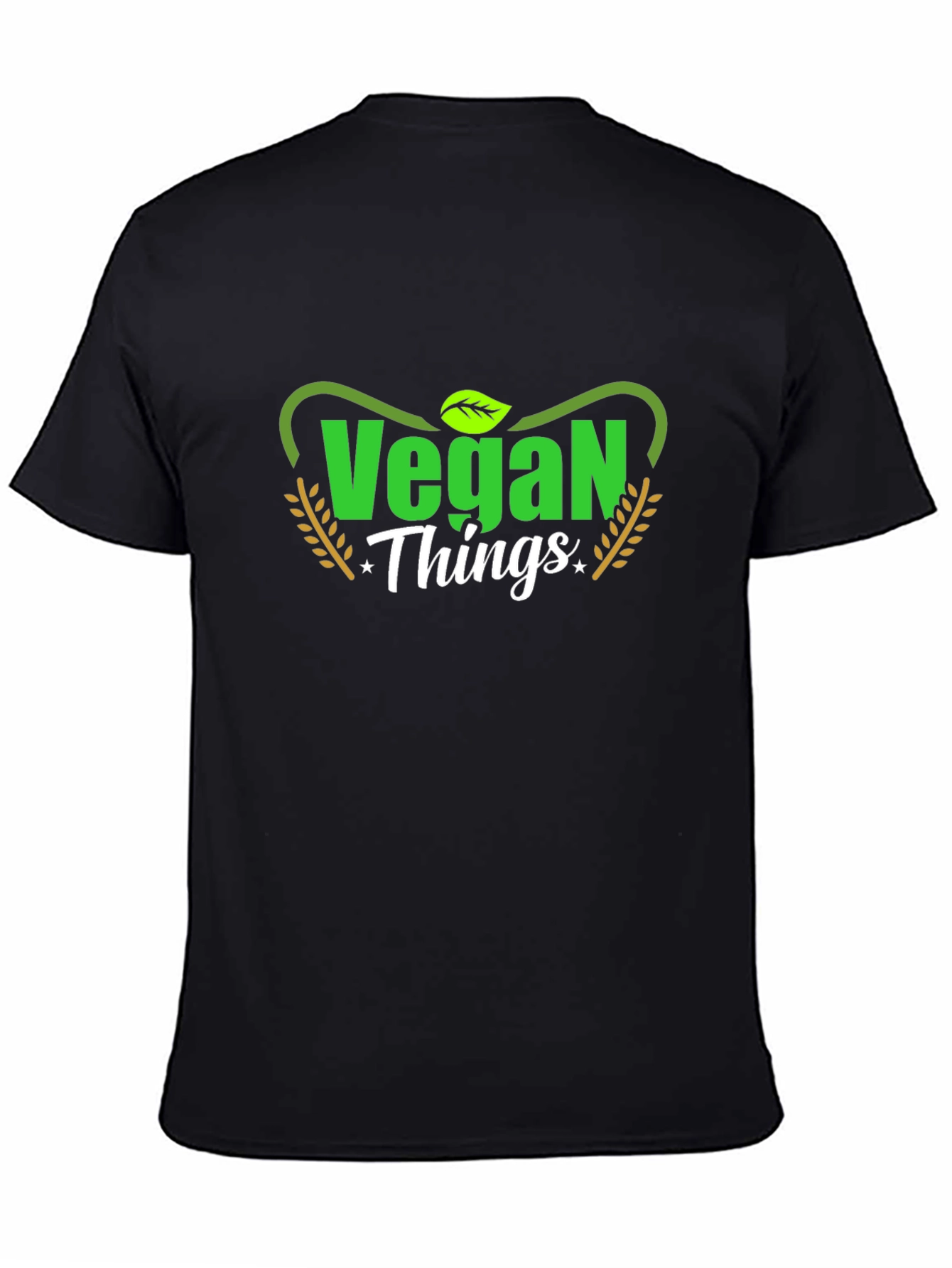 Vegan Things Black Graphic T-Shirt