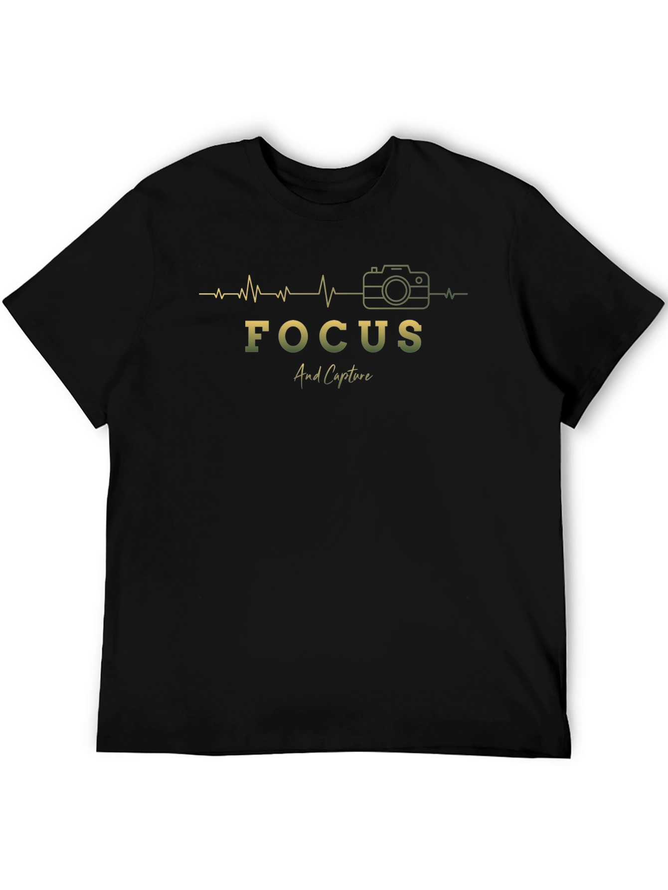 Focus and Capture Black Graphic T-Shirt
