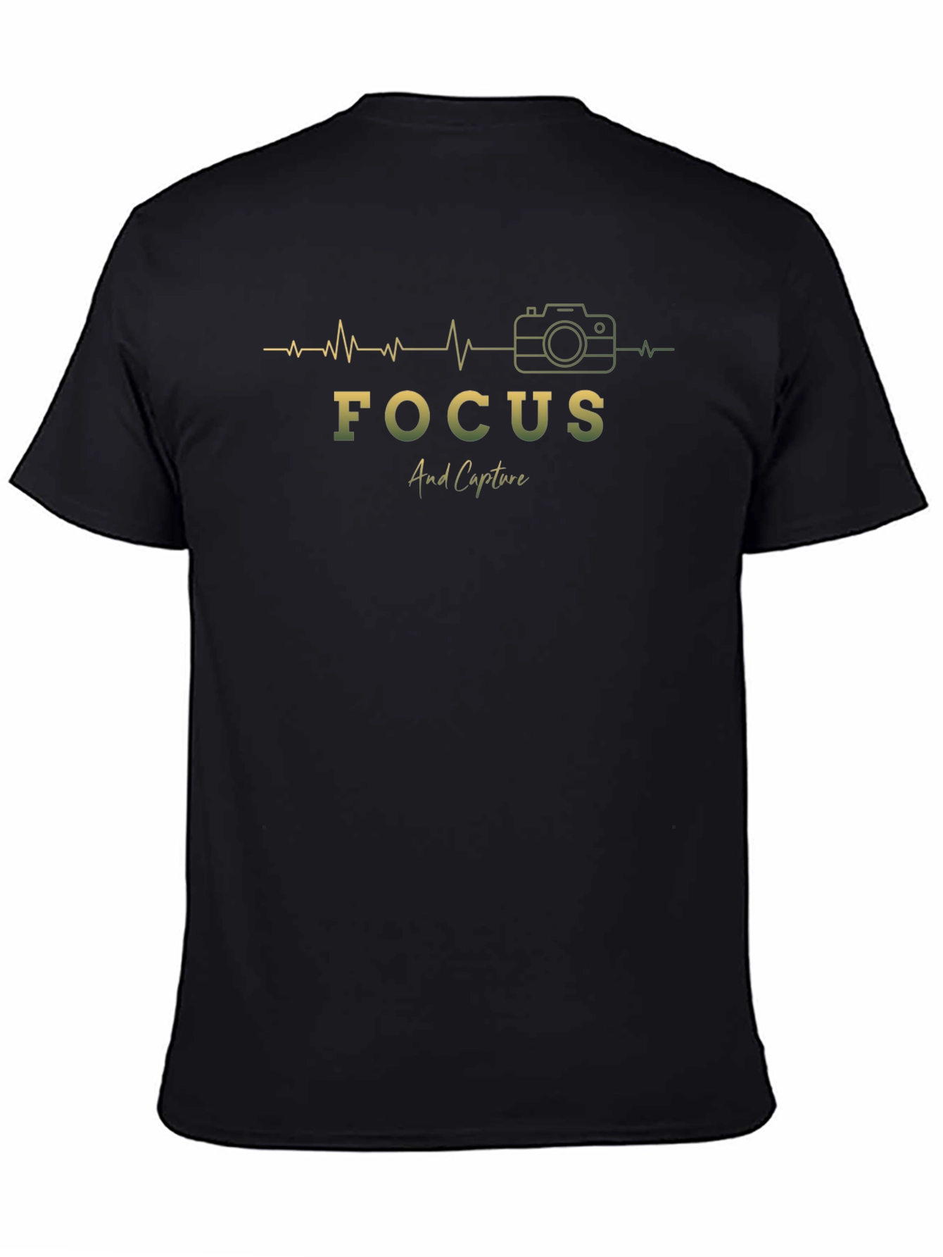 Focus and Capture Black Graphic T-Shirt