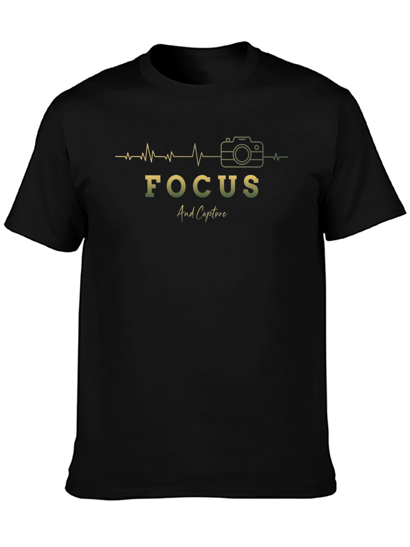 Focus and Capture Black Graphic T-Shirt