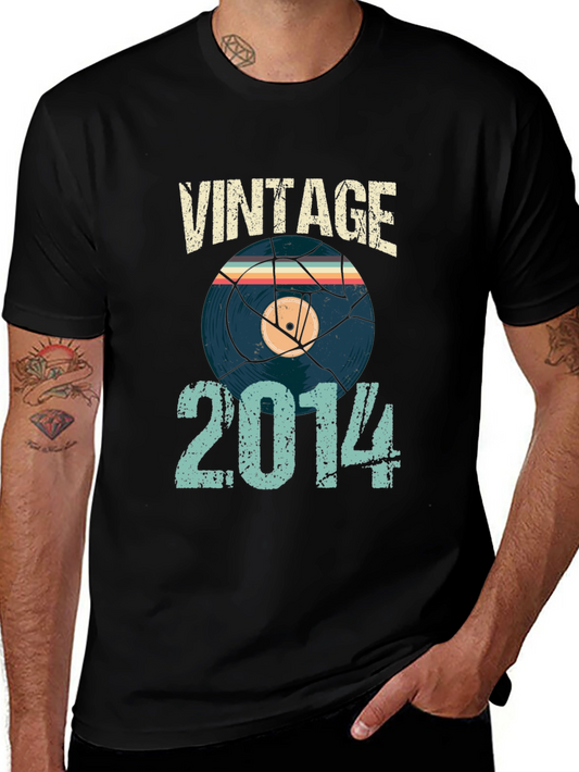 Vintage 2014 Record T-Shirt - Classic Style