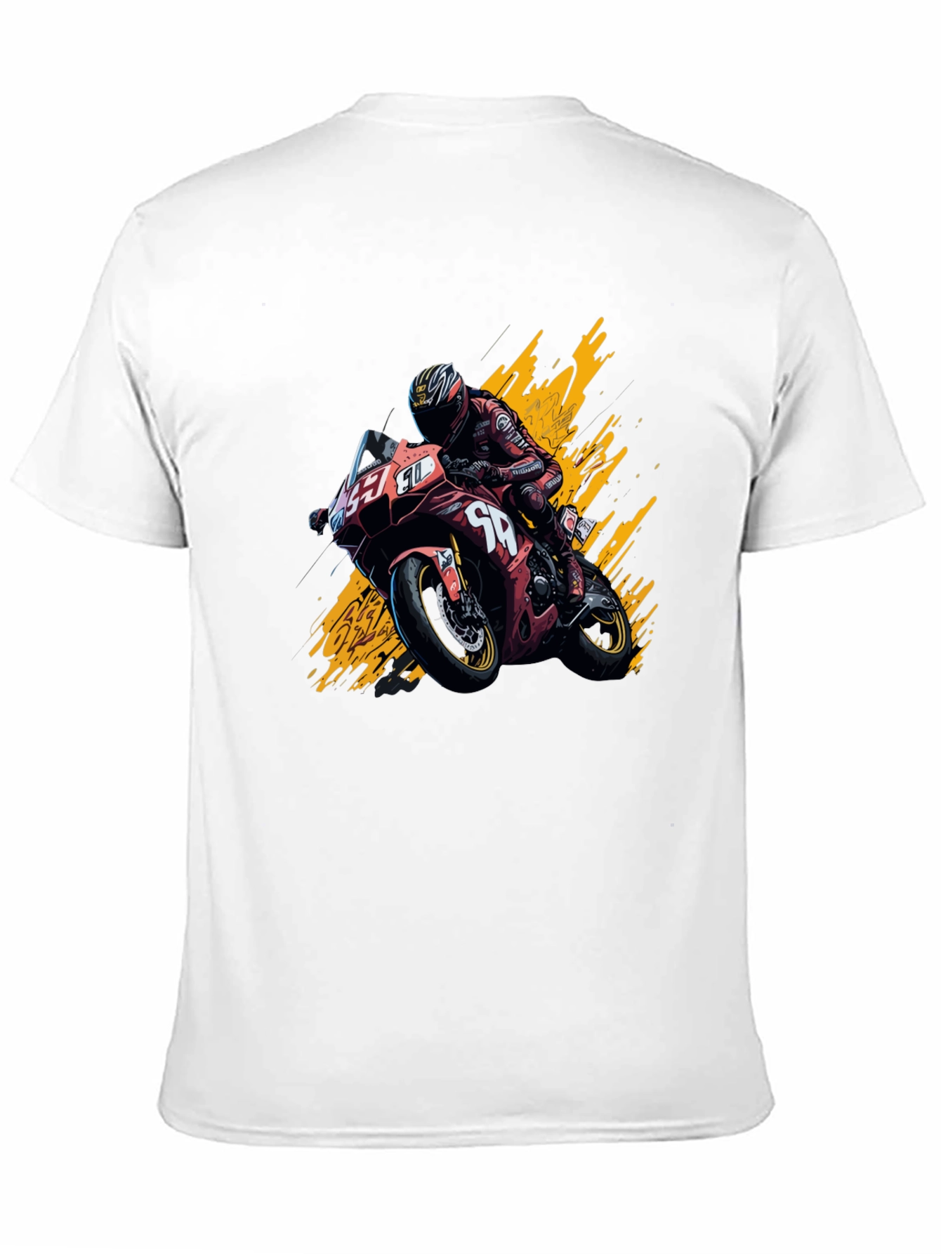 Motorcycle Rider Graphic T-Shirt - Black Cotton Tee
